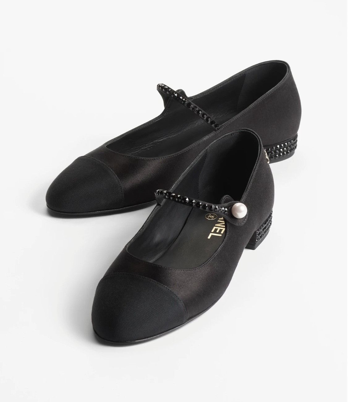 Chanel Chanel 24B Crystal CC Logo Mary Jane Strap Ballet Flat 37 Size US 7 / IT 37 - 3 Thumbnail