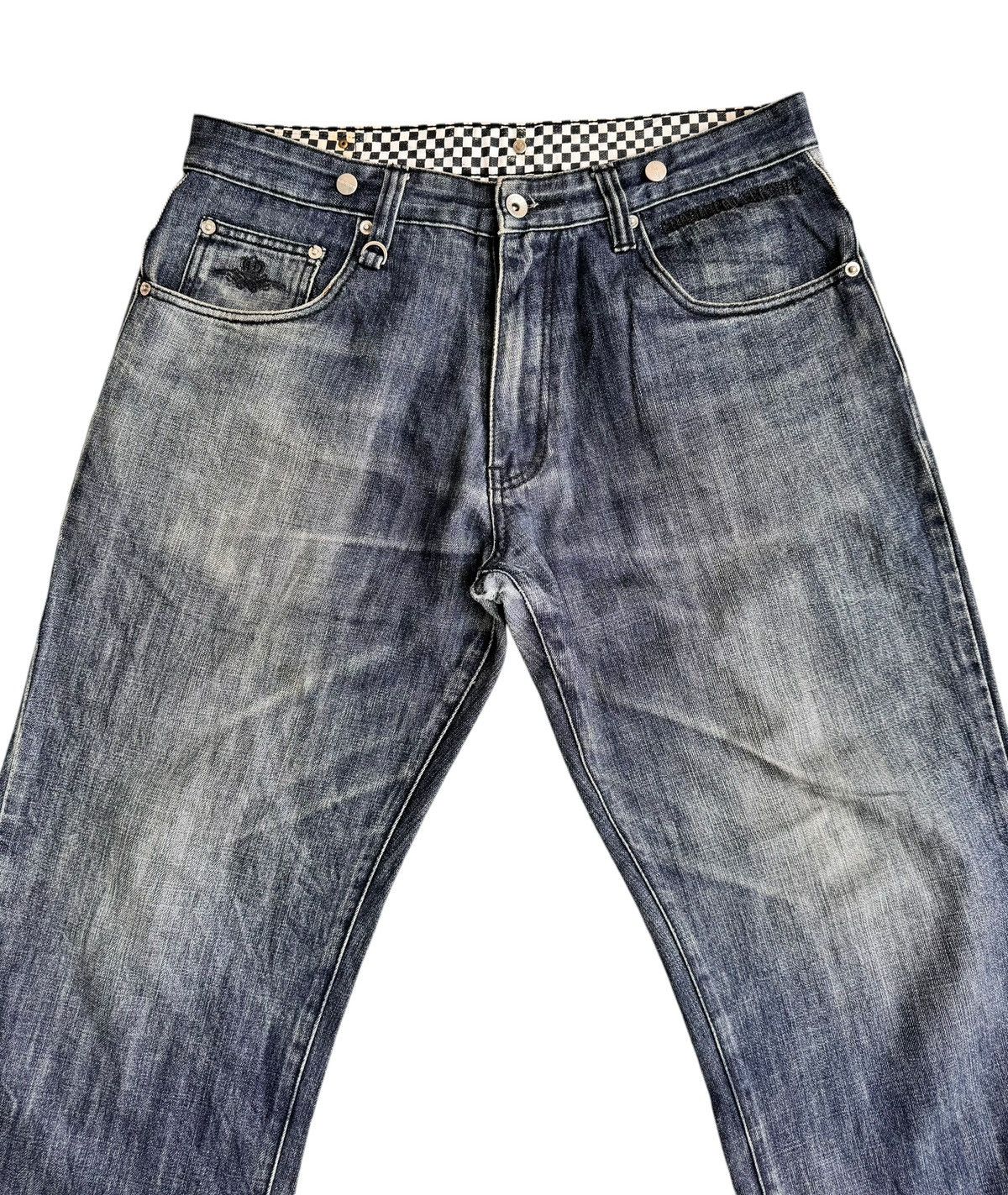 14th Addiction ⚡️⚡️Japanese Brand Crown Collective Embroidery Skull Head Jean Size US 34 / EU 50 - 8 Thumbnail