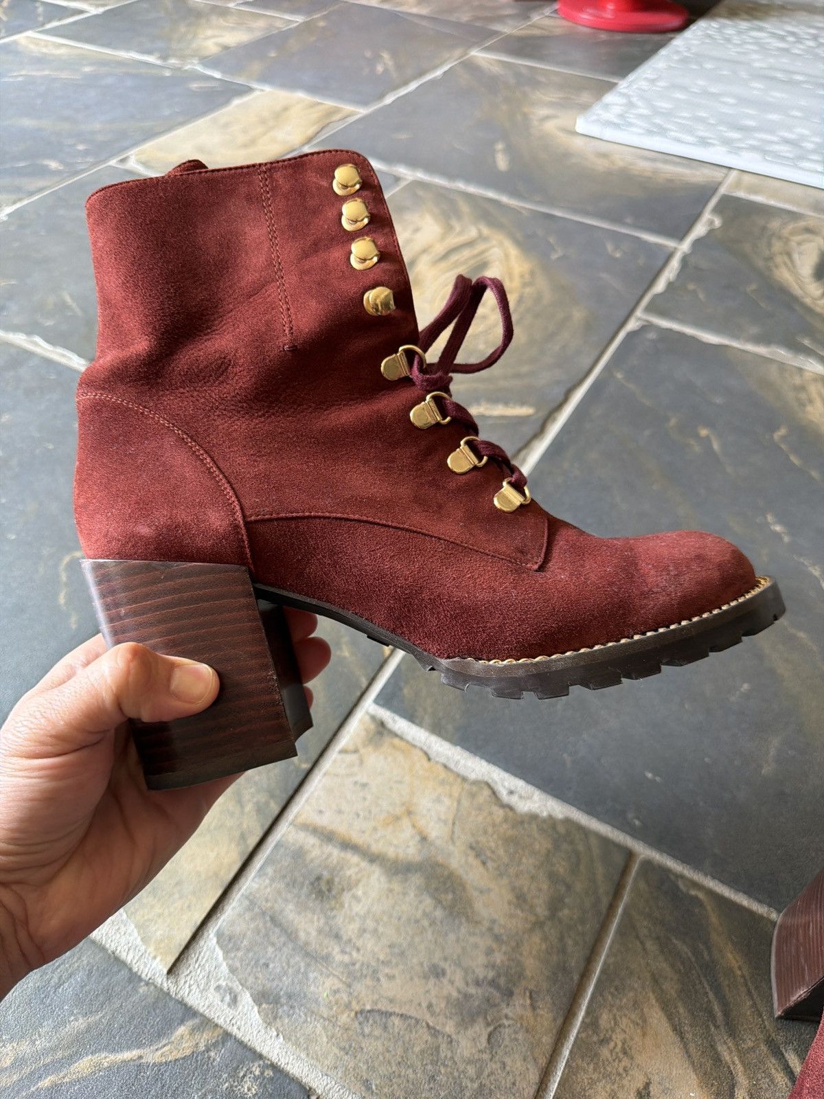 Stuart Weitzman Stuart Weitzman Red Boots Size US 8.5 / IT 38.5 - 4 Thumbnail