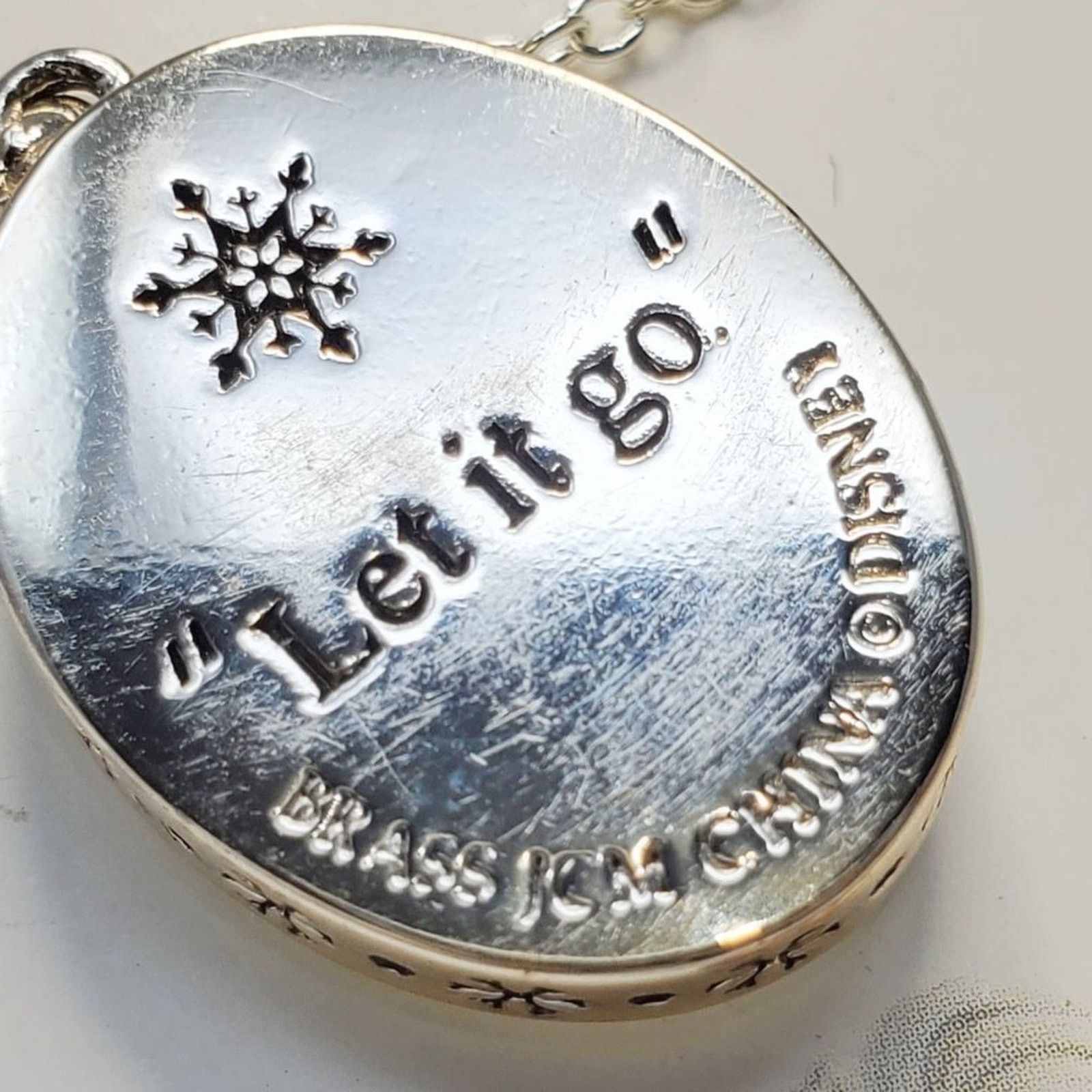 Disney Disney Frozen Elsa Shaker Necklace Silver Blue Snowflake Size ONE SIZE - 8 Thumbnail