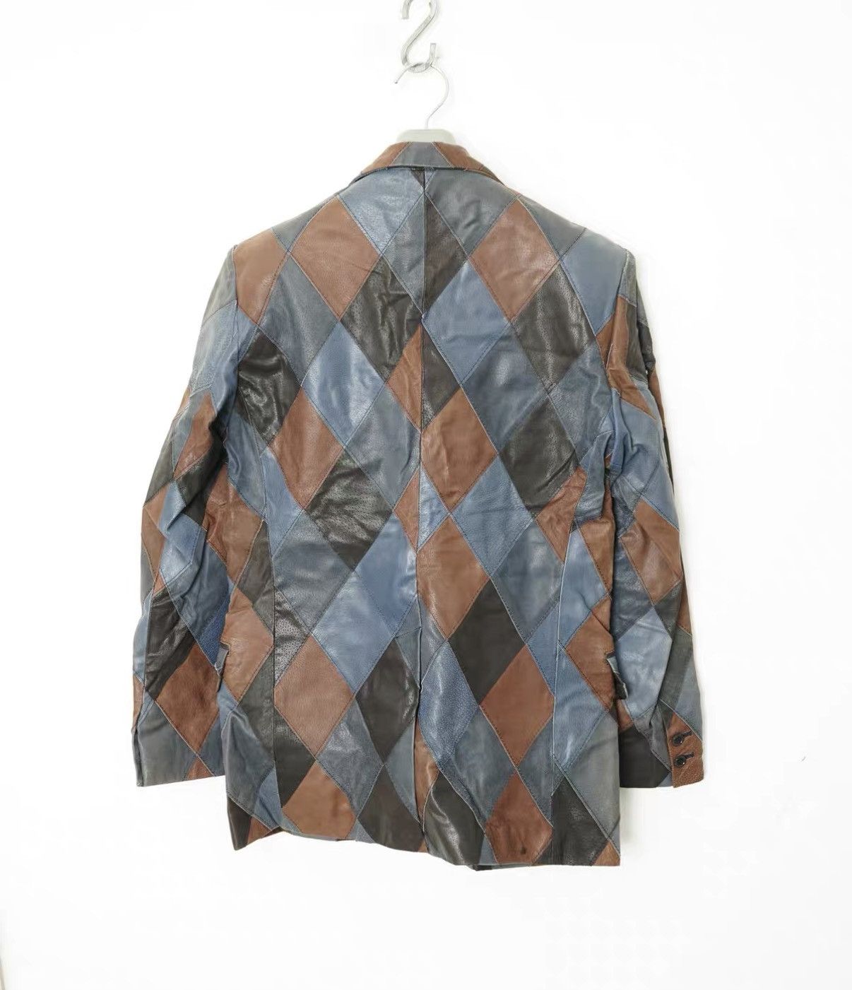 Katharine Hamnett London Katharine Hamnett Argyle Panel Leather Jacket Size US M / EU 48-50 / 2 - 6 Thumbnail