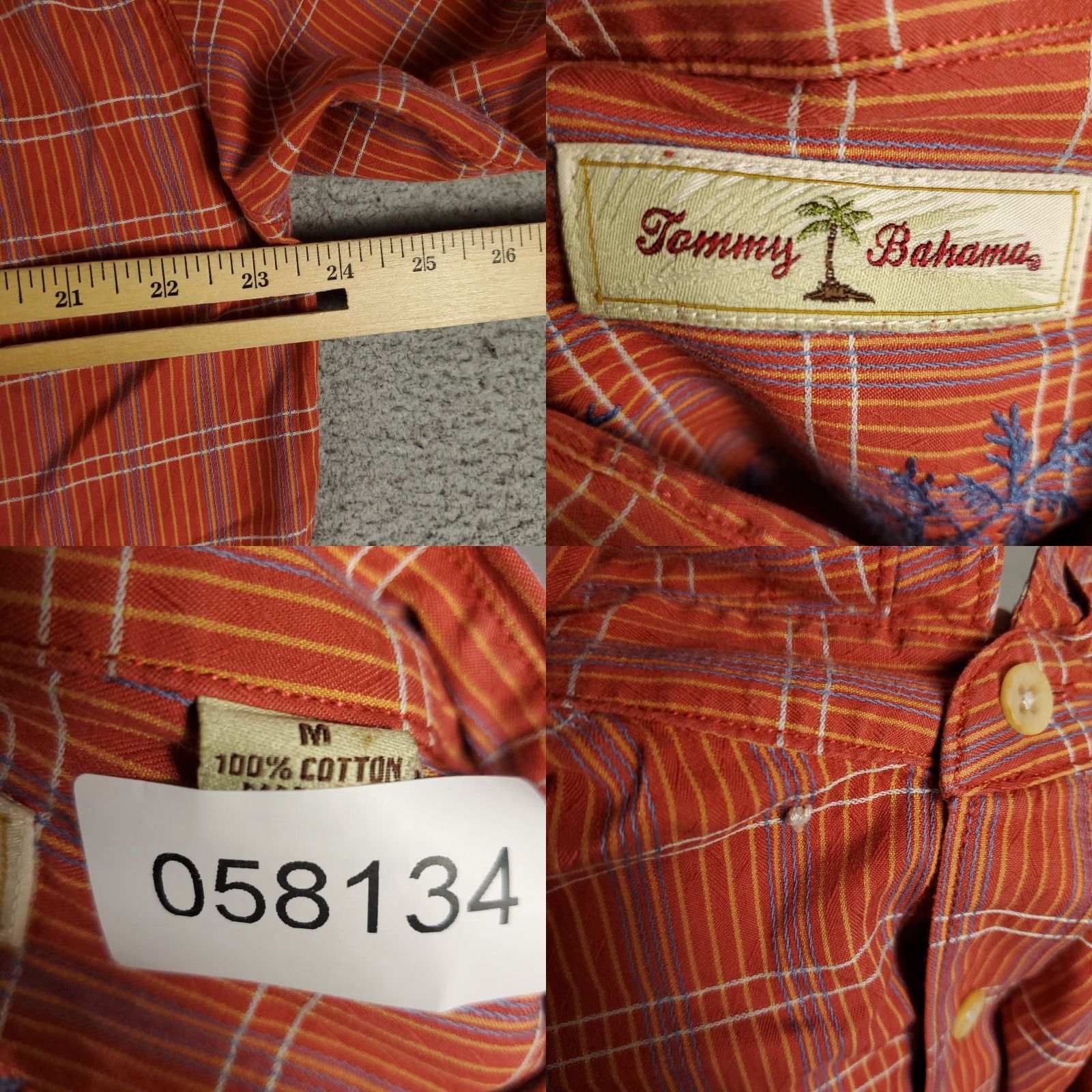 Tommy Bahama Tommy Bahama Shirt Mens Medium Red Plaid Button-Up Long Sleeve Cotton Size US M / EU 48-50 / 2 - 8 Thumbnail