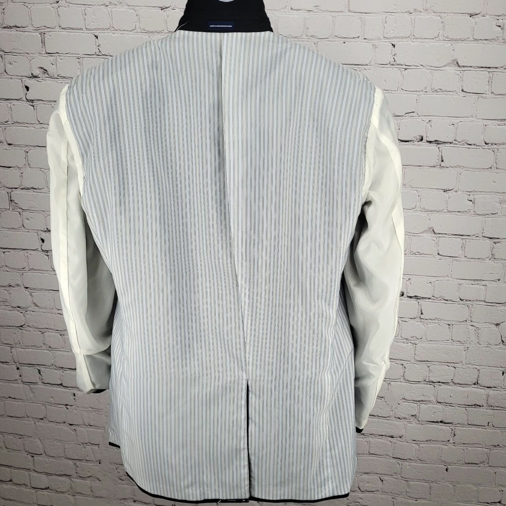 Stafford Stafford Essentials Blazer 42L Black 2 Button Single Vented Notch Sport Coat Size 42R - 7 Thumbnail