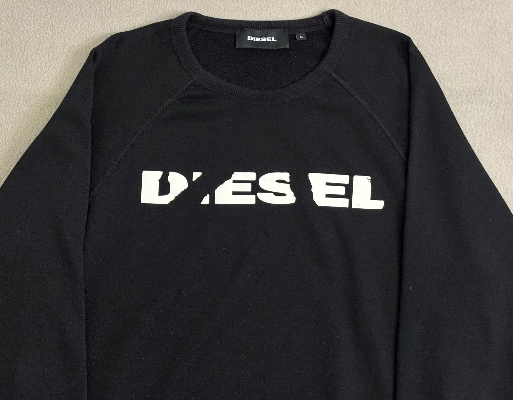 Diesel Diesel Black sweatshirt Big Logo Large Size US L / EU 52-54 / 3 - 6 Thumbnail