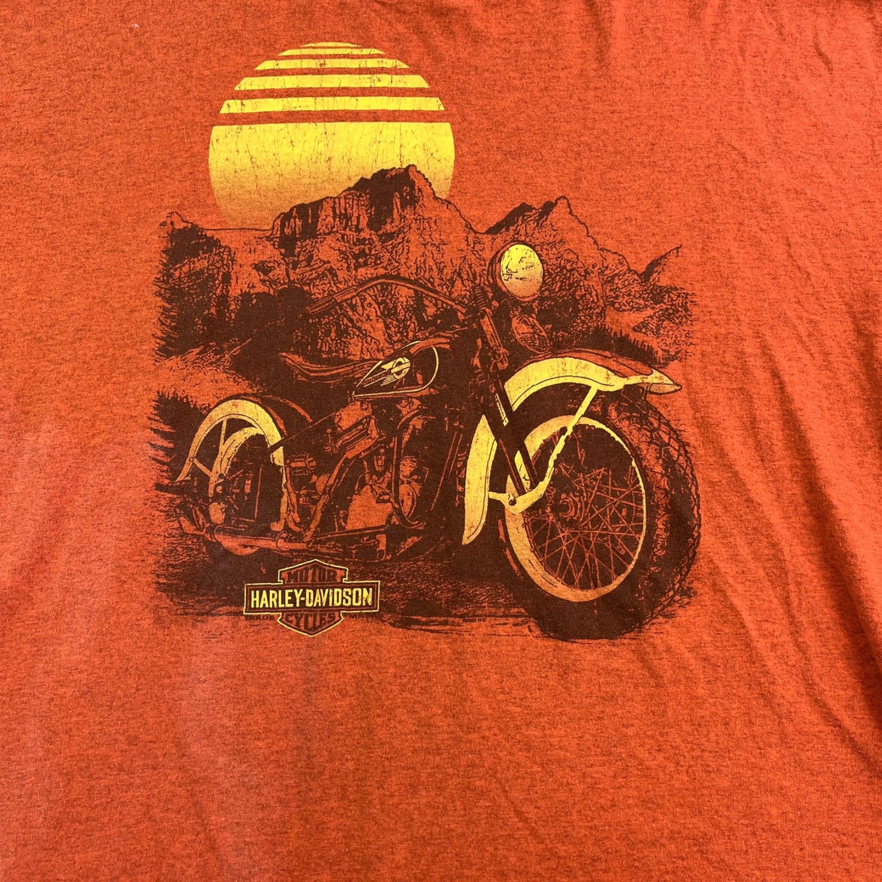 Harley Davidson Harley-Davidson Shirt Mens 2XL Orange Arsenal Waterford Michigan Motorcycle Tee Size US XXL / EU 58 / 5 - 5 Thumbnail
