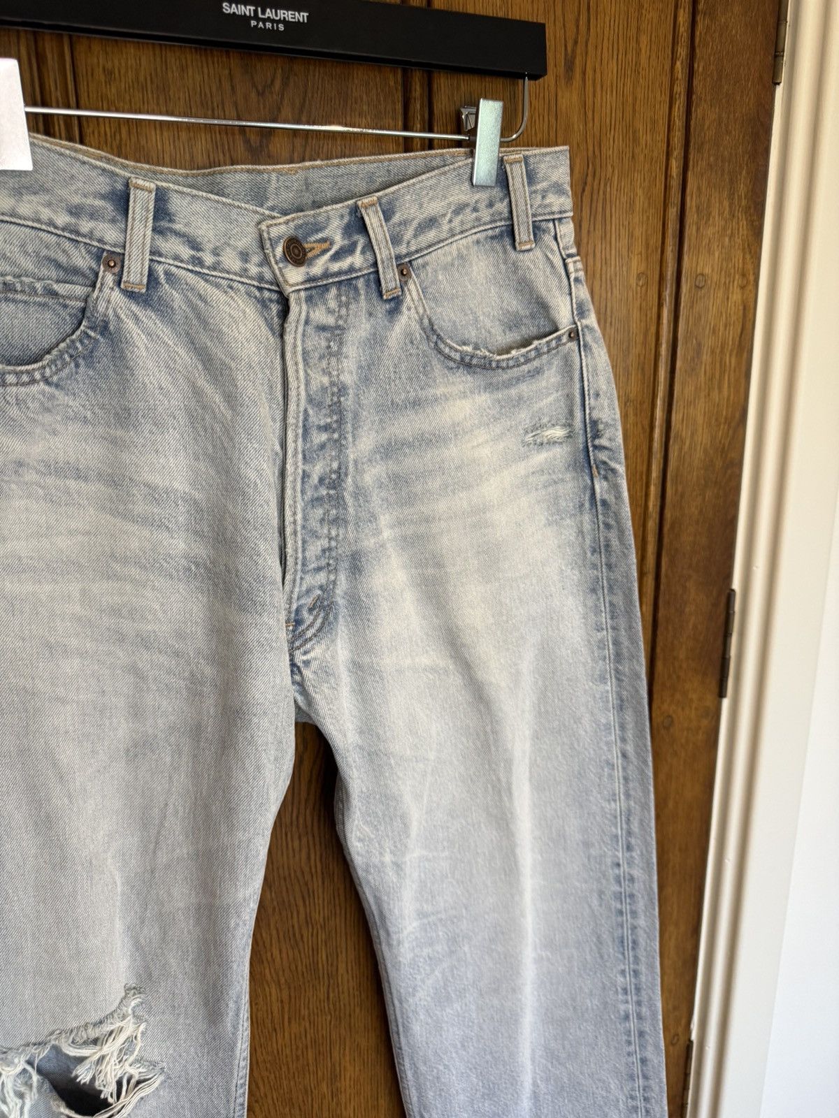Celine $1.3k SS25 Celine knee rip Wesley jeans breezy point Hedi 30 Size US 30 / EU 46 - 14 Thumbnail