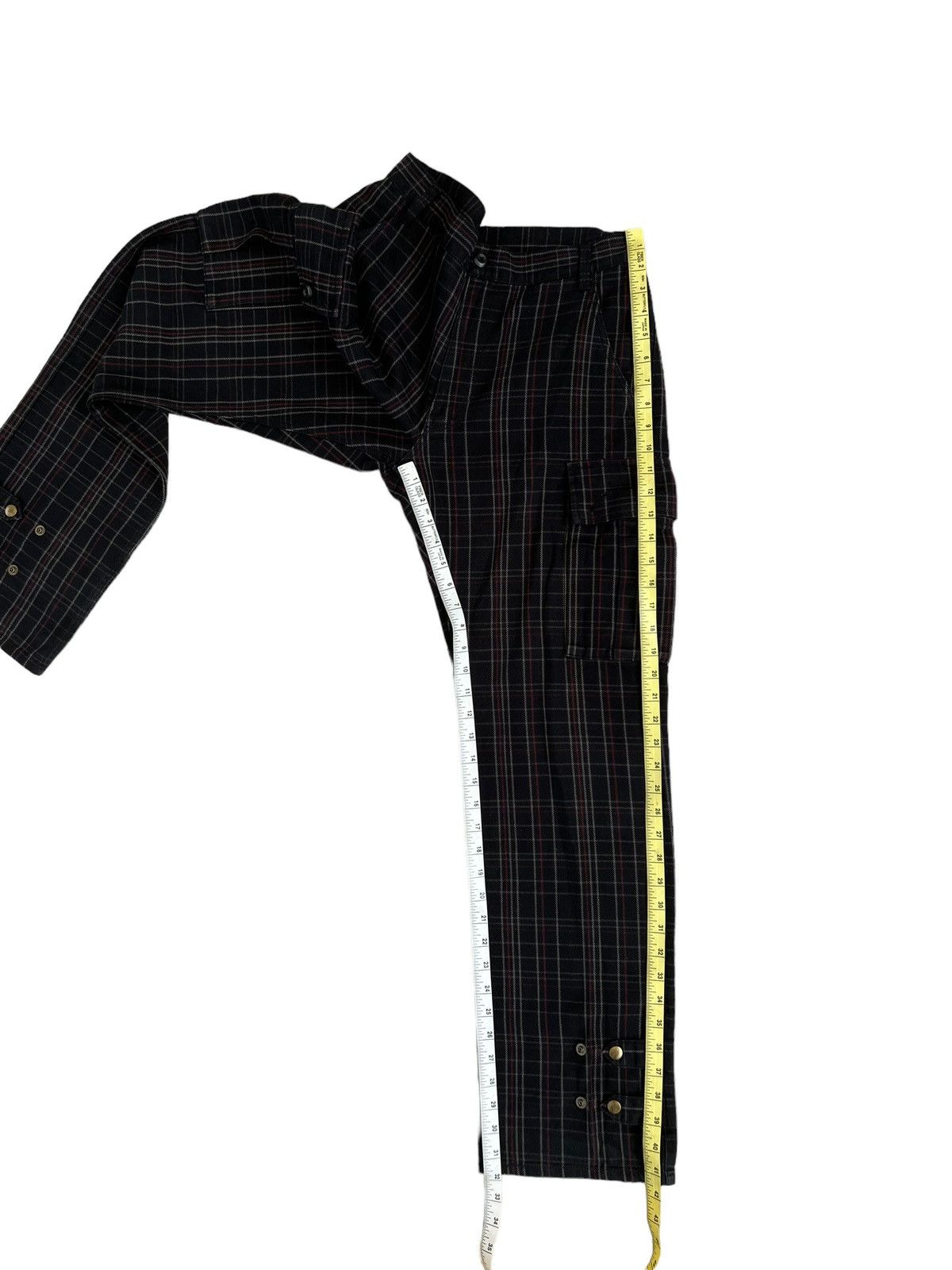 PPFM Vintage PPFM Checks Adjustable Hem Cargo Trouser Pant Size US 30 / EU 46 - 5 Thumbnail