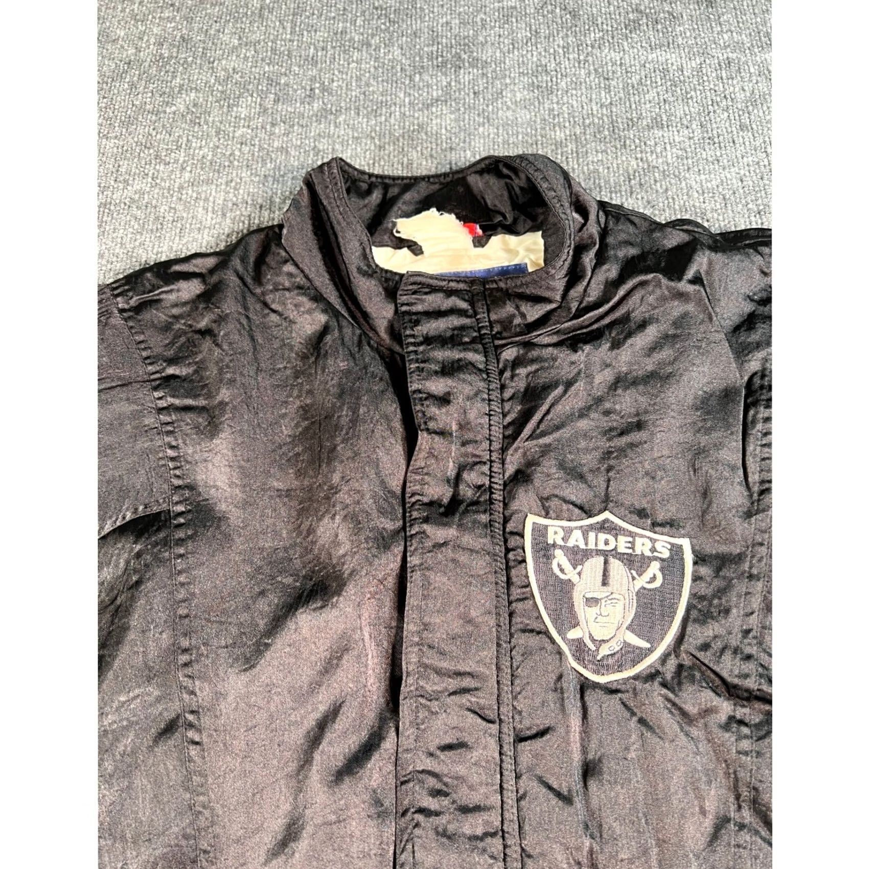 Vintage VINTAGE Apex One Raiders Jacket Mens Small Black 90s Windbreaker Quilted Lining Size US S / EU 44-46 / 1 - 3 Thumbnail