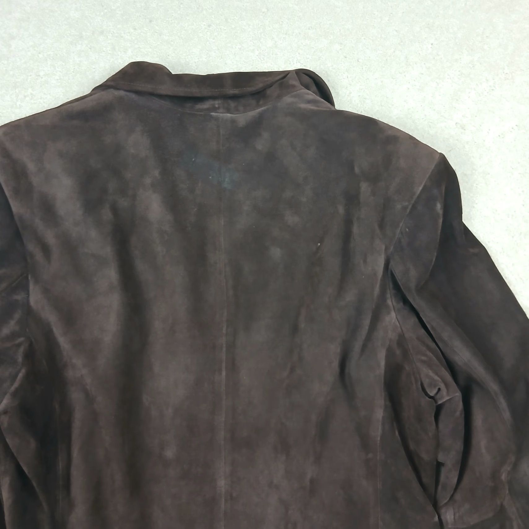 Roundtree & Yorke VINTAGE Roundtree & Yorke Suede Leather Blazer Sport Coat Mens M Brown Size 40R - 5 Thumbnail