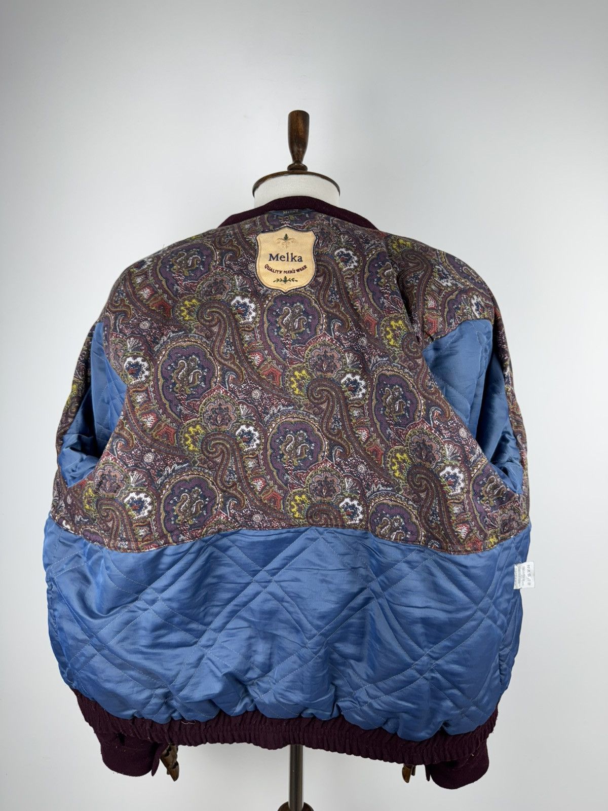 Vintage Men’s Vintage MELKA Wool Jacket Retro 90’ Bomber Coat Size US XL / EU 56 / 4 - 6 Thumbnail