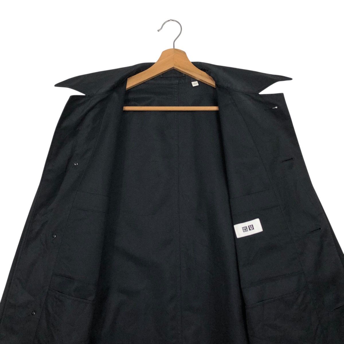 Undercover × Uniqlo 📌Rich Black Vtg Long Jacket Duck Canvas Uniqlo Undercover Size US L / EU 52-54 / 3 - 14 Thumbnail