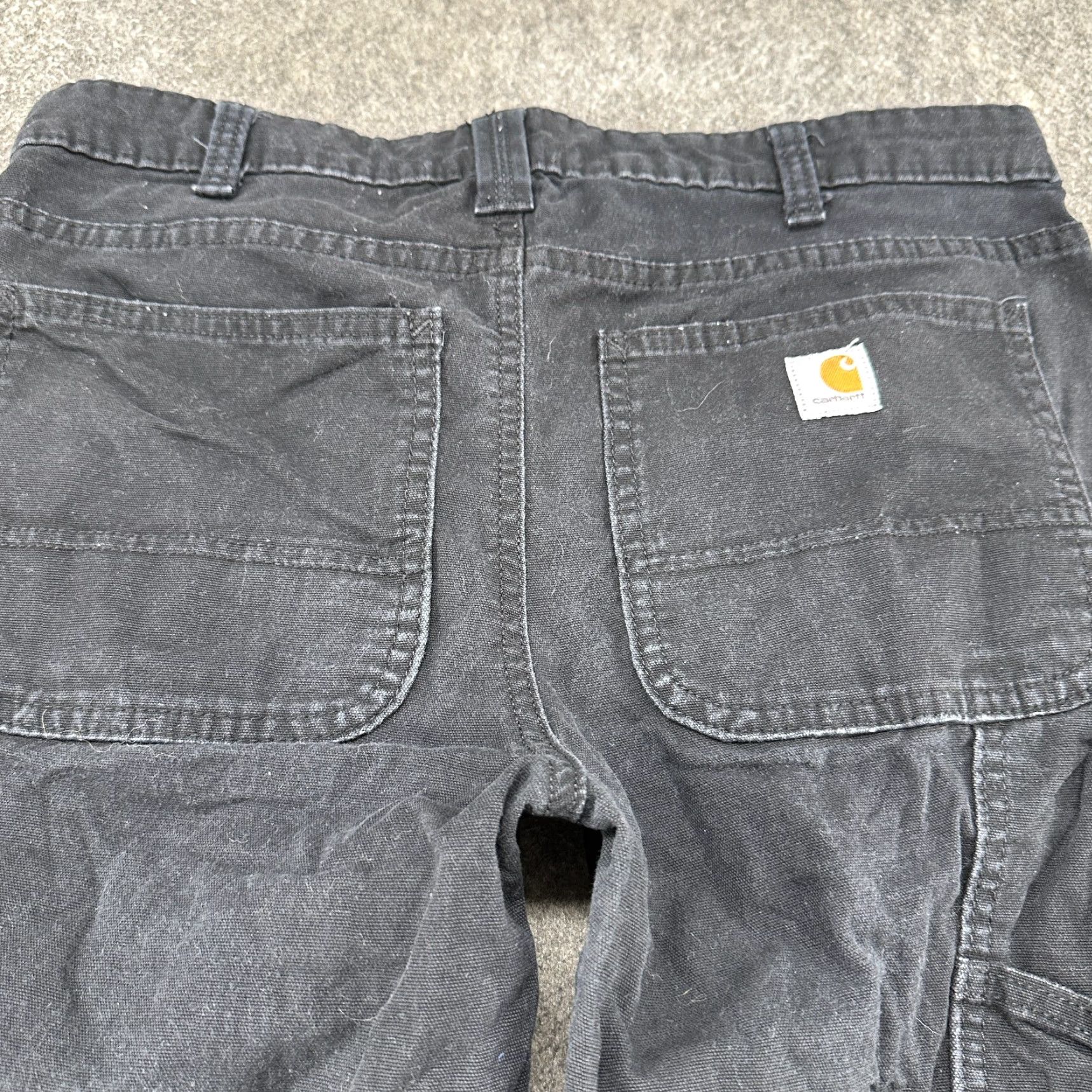 Carhartt VINTAGE? No — actually Carhartt Pants Womens 10 Black Carpenter Straight Leg Slim Fit Workwear Cotton Size 32" / US 10 / IT 46 - 6 Thumbnail