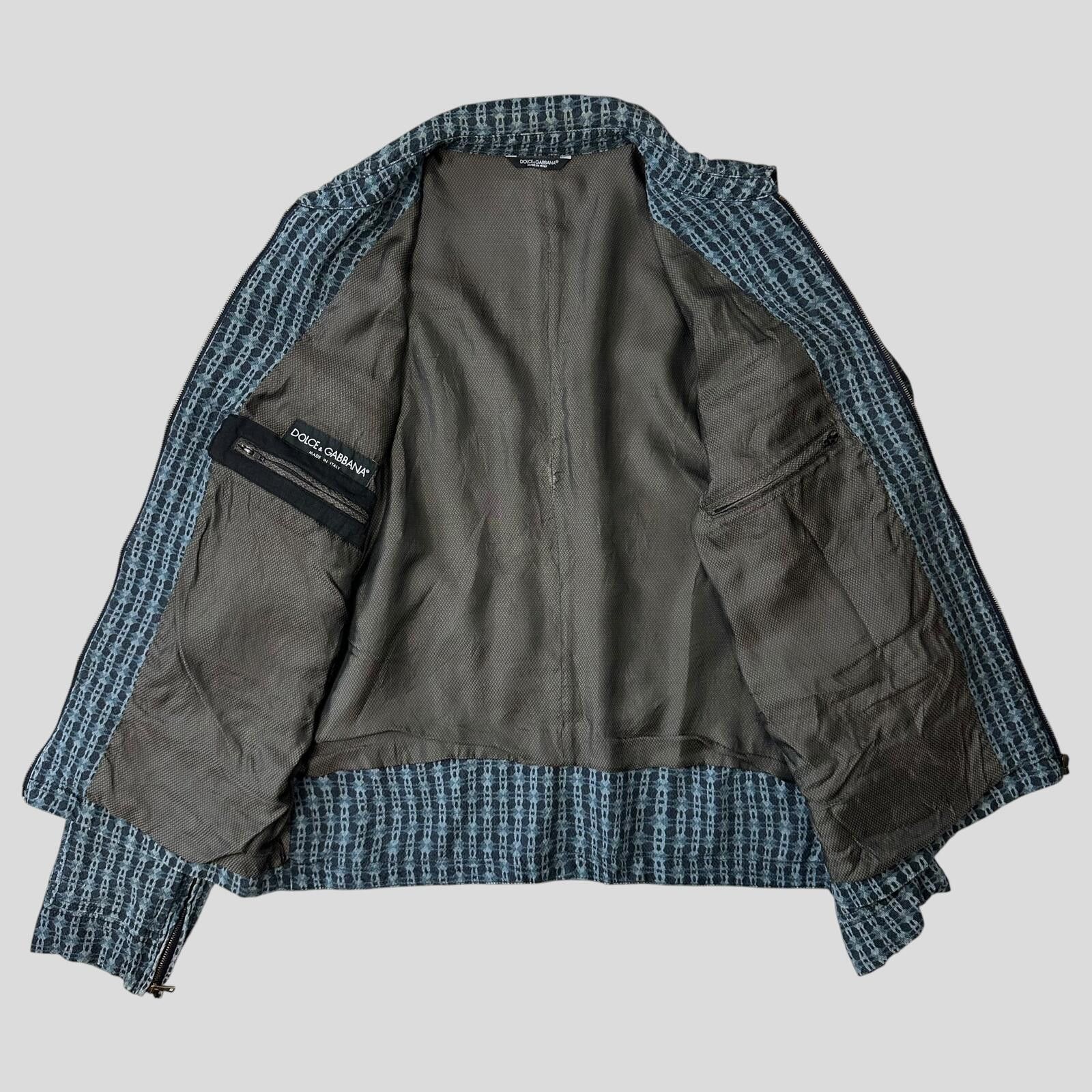 Dolce & Gabbana Dolce & Gabbana 00’s Psychedelic Wire Cotton Biker Jacket M Size US M / EU 48-50 / 2 - 5 Thumbnail