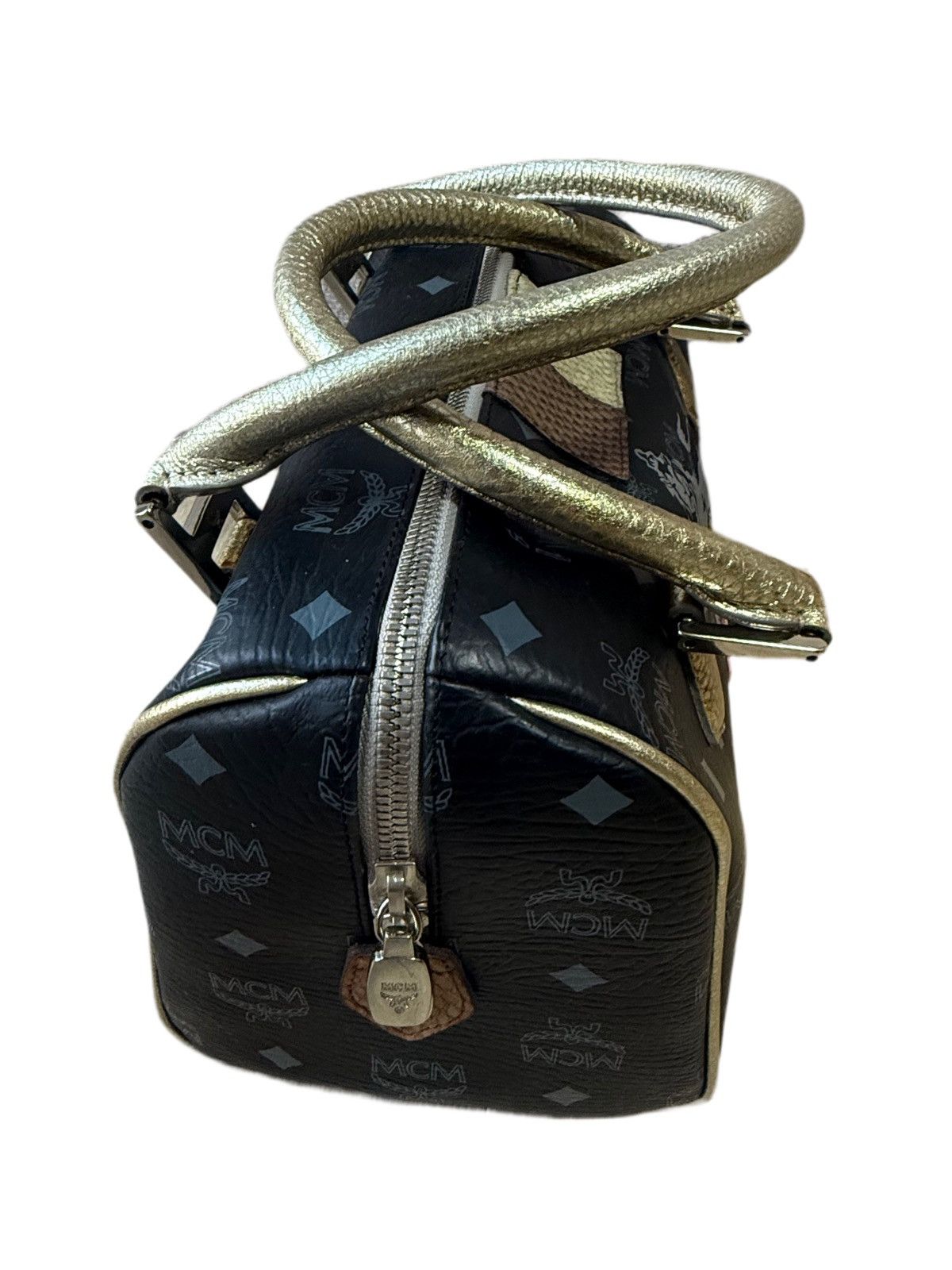 MCM Vintage MCM Black Visetos Mini Boston Bag Size ONE SIZE - 3 Thumbnail