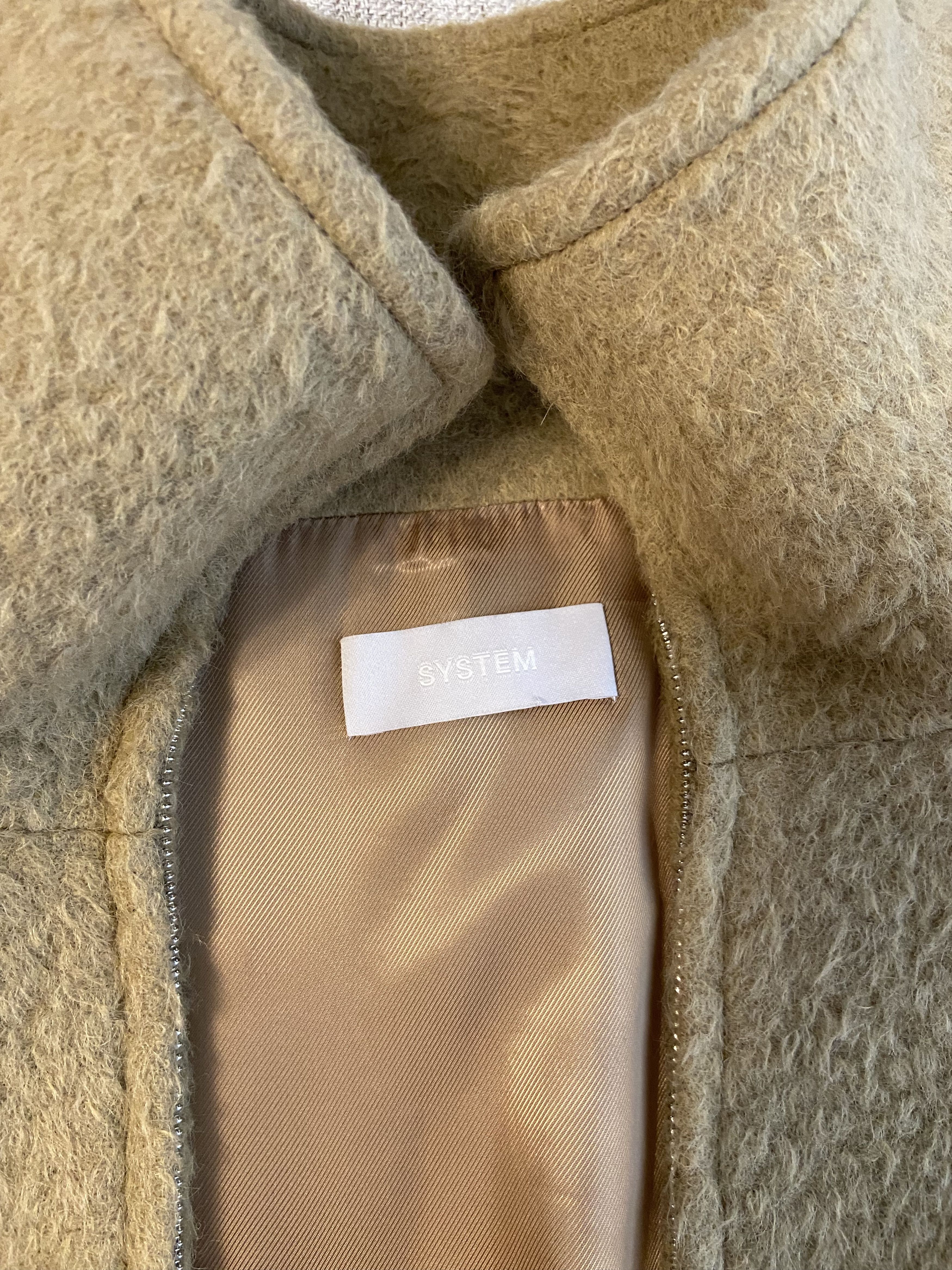 System System Tan Hairy Wool Bomber Jacket Devin Booker Size US M / EU 48-50 / 2 - 7 Thumbnail