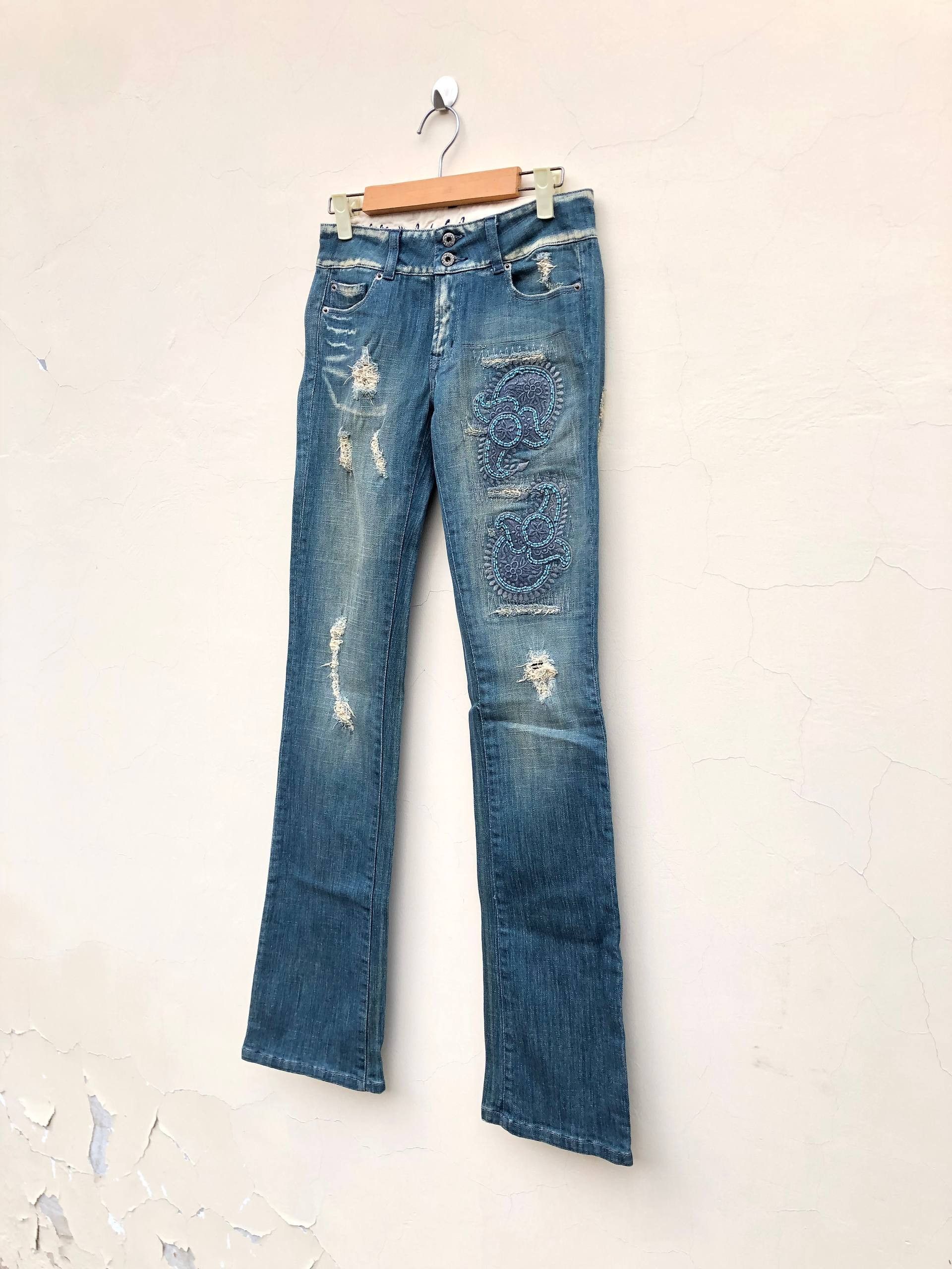 If Six Was Nine 2000s Patchwork Distressed Vkei Y2k Japanese Archive Size US 27 - 3 Thumbnail