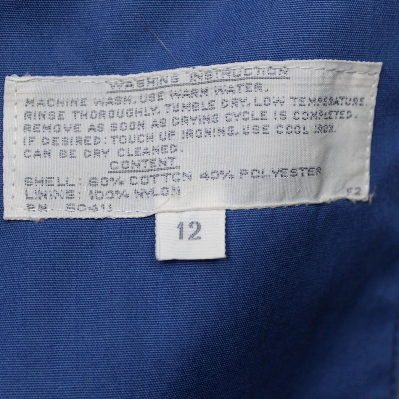 Vintage VINTAGE Fleet Street Trench Coat Womens 12 Blue Double Breasted Lined Rain Jacket Size XL / US 12-14 / IT 48-50 - 7 Thumbnail