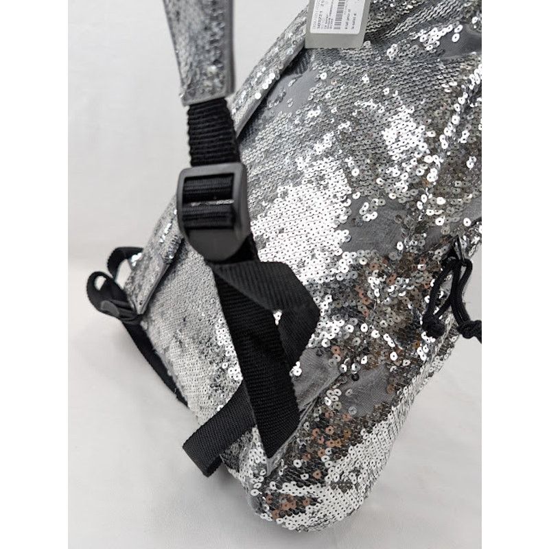 Balenciaga o1rshd1 Size: OS/Sequin Embroidered Nylon EX Backpack Silver Size ONE SIZE - 14 Thumbnail