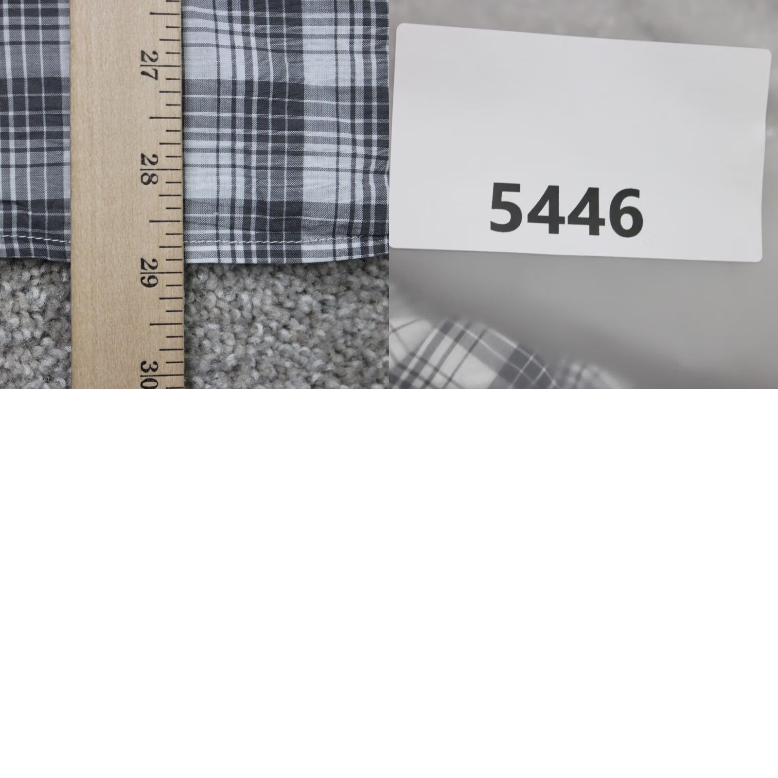 Armani Exchange A/X Armani Exchange Shirt Mens Large Gray/White 100% Cotton Short Sleeve Button-Up Plaid, Regular Fit, Casual Crew Neck? Size US L / EU 52-54 / 3 - 9 Thumbnail