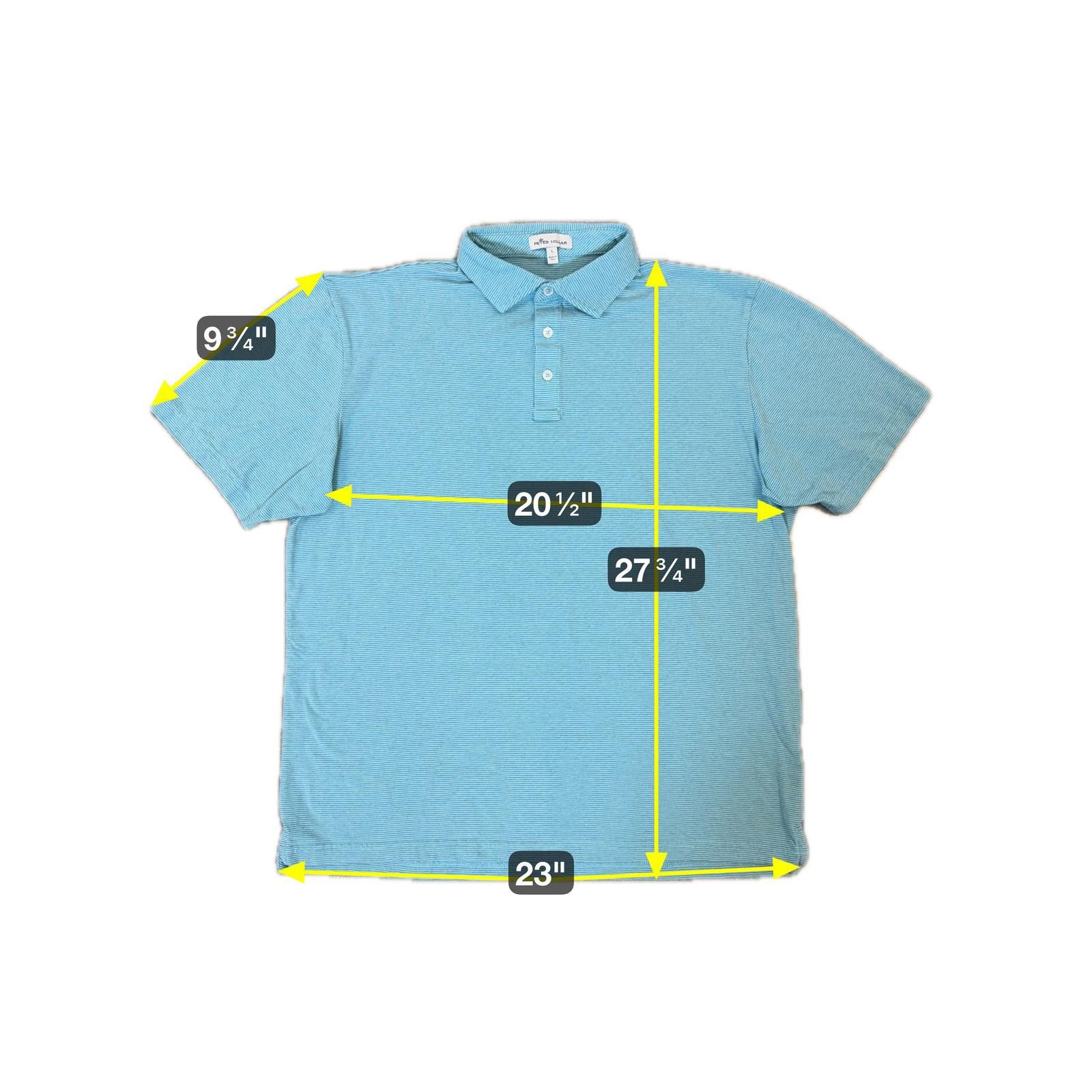 Peter Millar Peter Millar Polo Shirt Mens L Blue Striped Pima Cotton Golf Size US L / EU 52-54 / 3 - 3 Thumbnail
