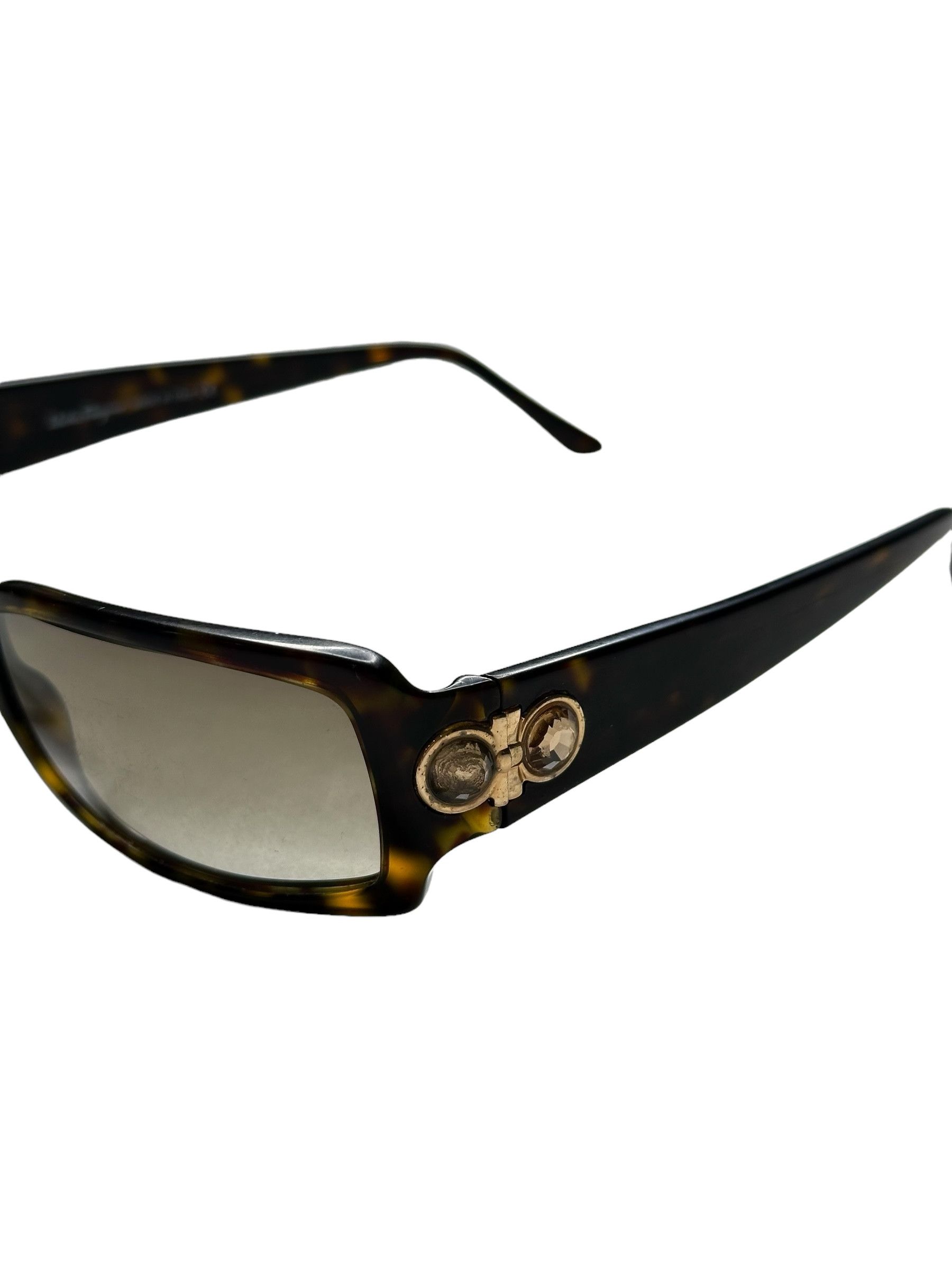 Salvatore Ferragamo Ferragamo Icon Logo Swarovski Stoned Sunglasses Size ONE SIZE - 4 Thumbnail