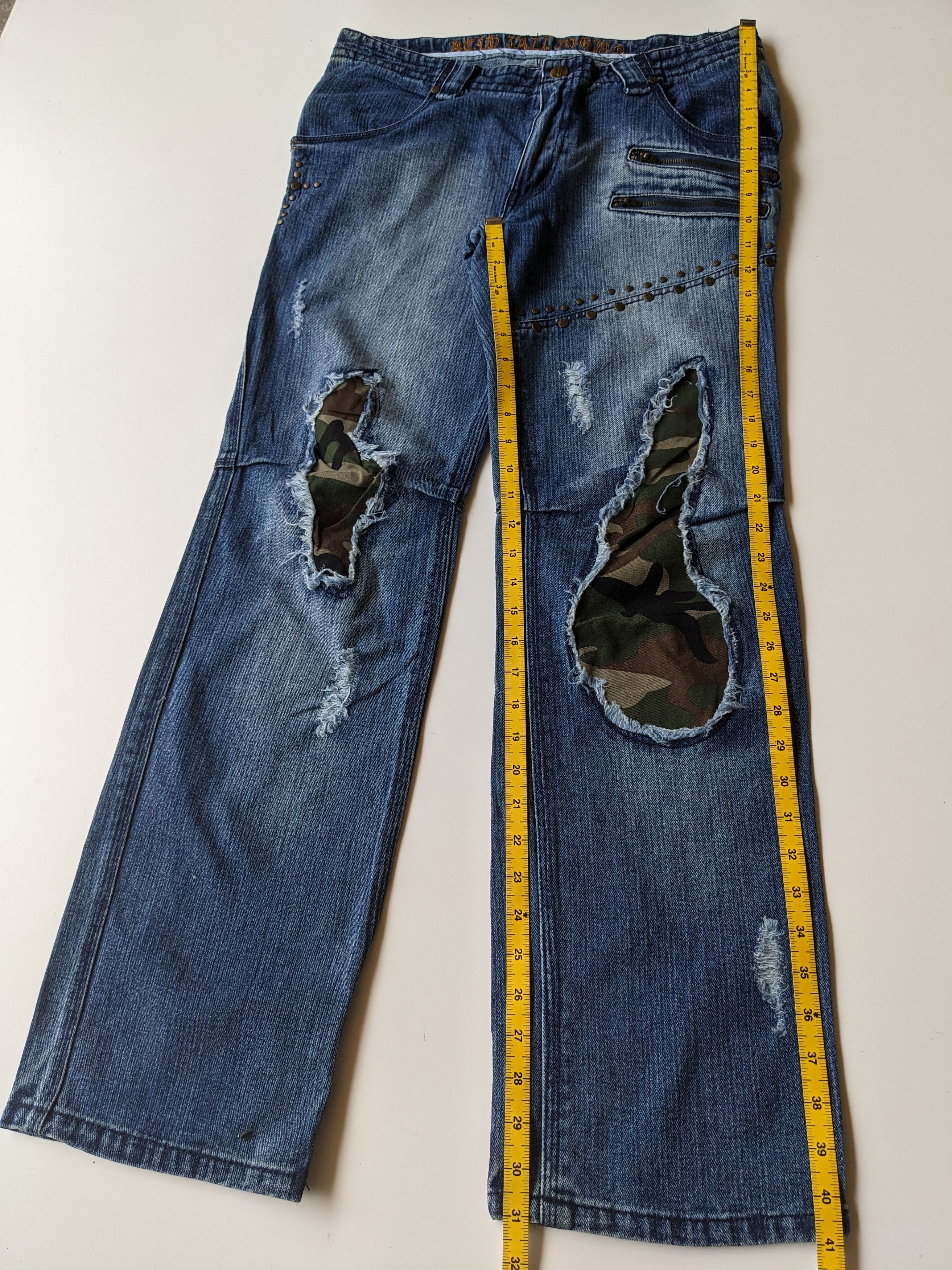 GOSTAR DE FUGA × If Six Was Nine × Japanese Brand Acid Jazz Men patchwork clawmark jeans Size US 33 - 11 Thumbnail