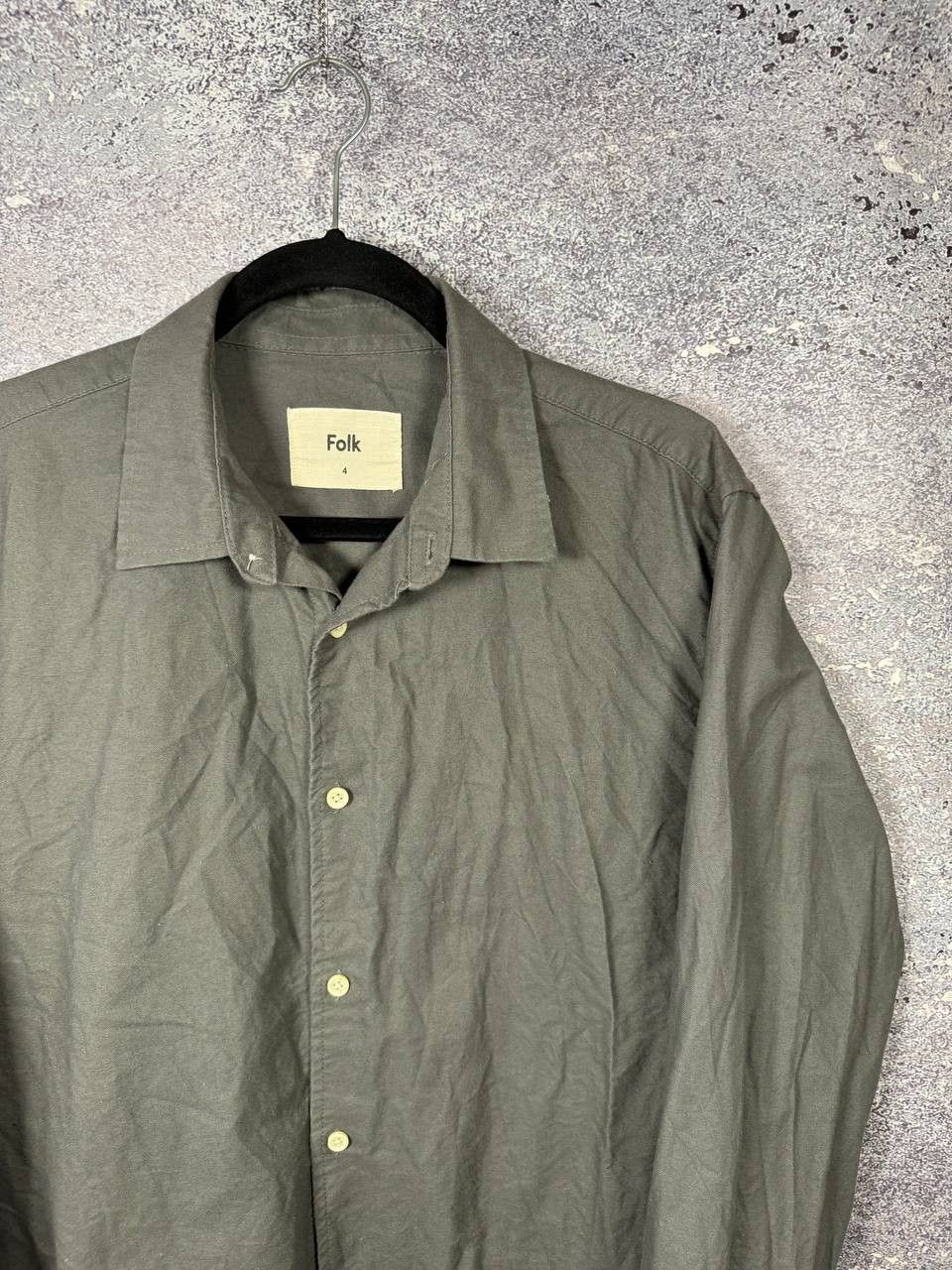 Folk Folk 4 Gray Shirt Men's Button Up Large Size US L / EU 52-54 / 3 - 2 Thumbnail