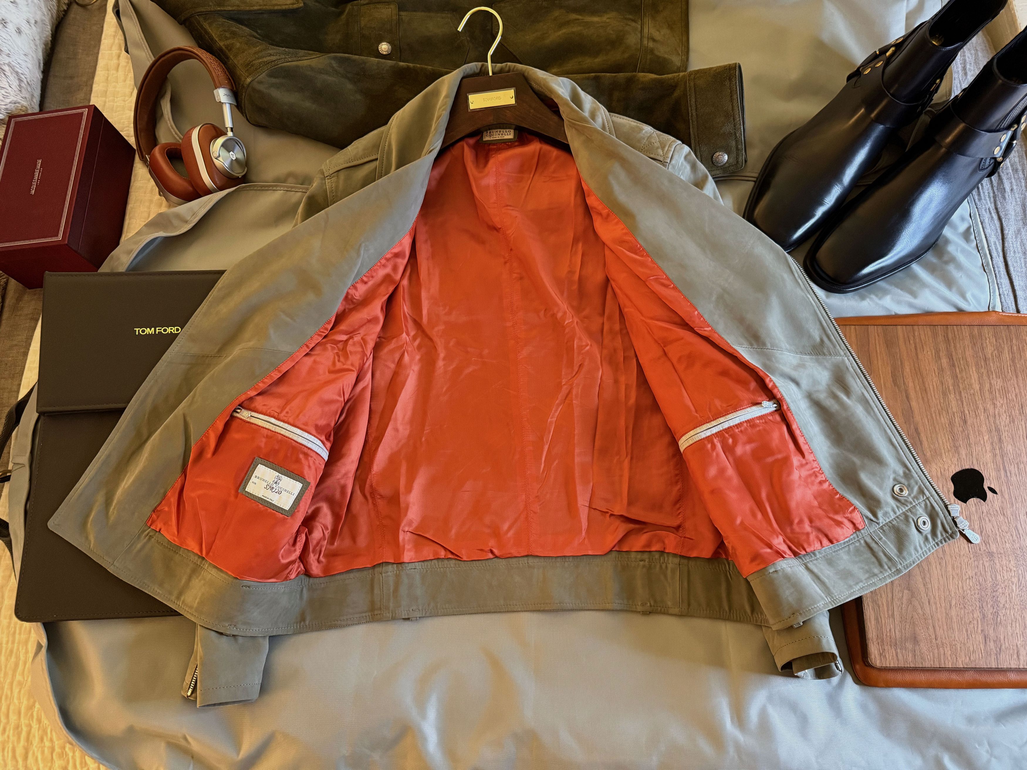 Brunello Cucinelli Fits 48-50, Effortless Cool $8,700 CUCINELLI Sage Biker Size US XS / EU 42 / 0 - 20 Thumbnail