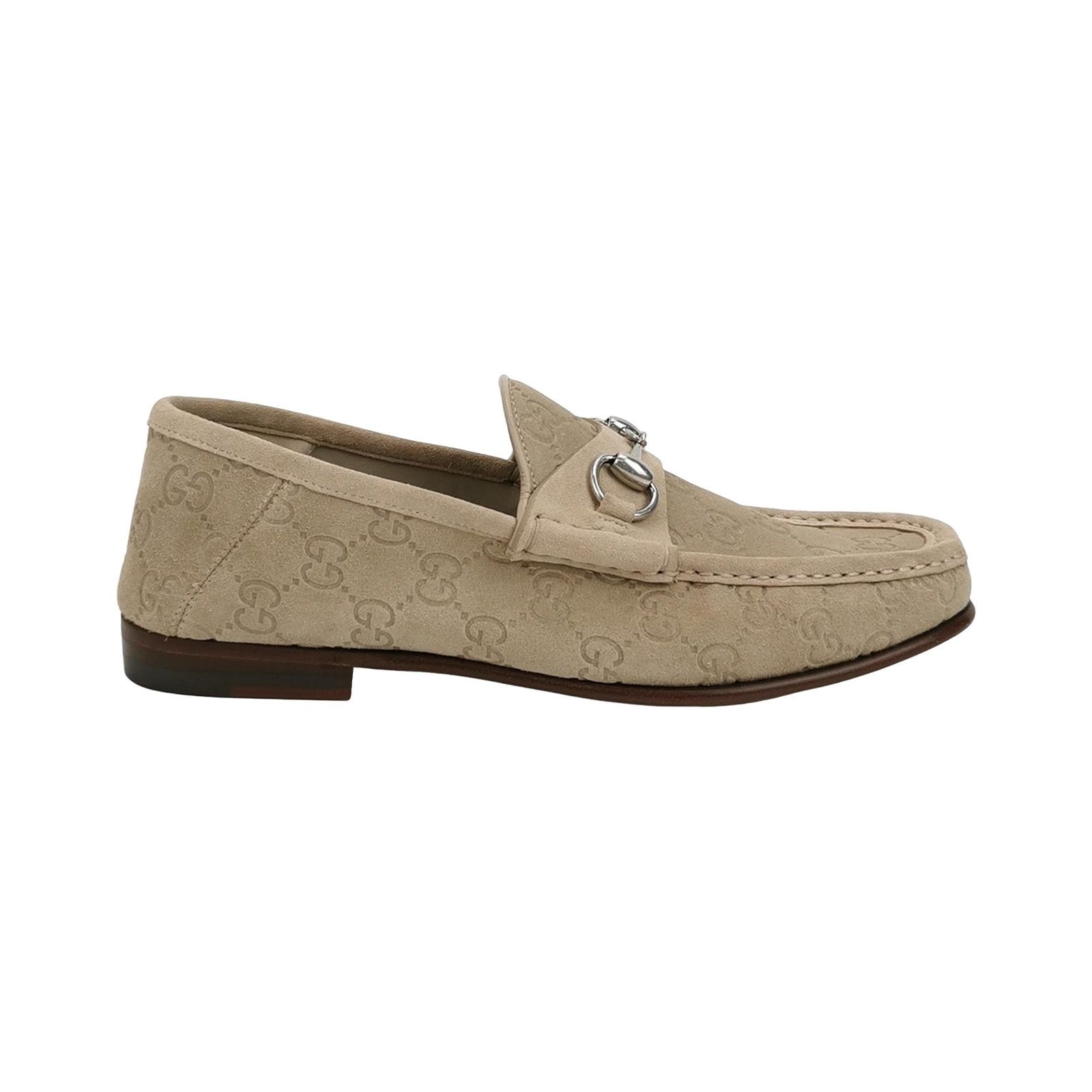 Gucci Gucci GG Monogram Horsebit Suede Loafers 6 Size US 7 / EU 40 - 1 Thumbnail