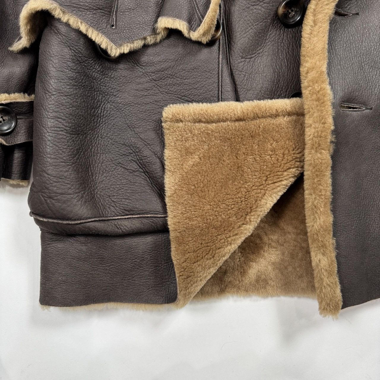 Needles NEEDLES AW2015 ECW MOUTON SHEARLING COAT Size US XXS / EU 40 - 7 Thumbnail