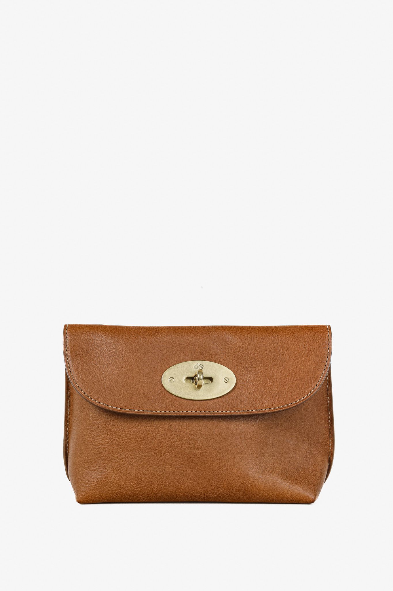 Mulberry Mulberry Darley Cosmetic Pouch Brown Oak Small Classic Grain Size ONE SIZE - 1 Thumbnail
