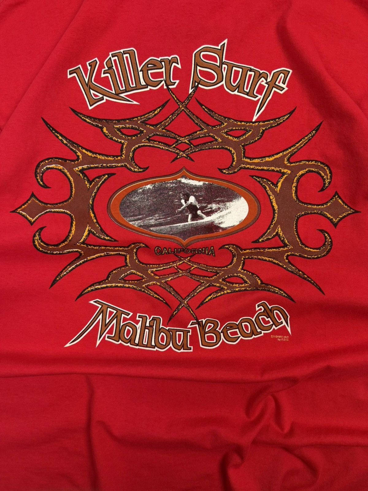 Riddell vintage Y2K Riddell Killer Surf Tee L Red Single Stitch 90s Size US L / EU 52-54 / 3 - 5 Thumbnail