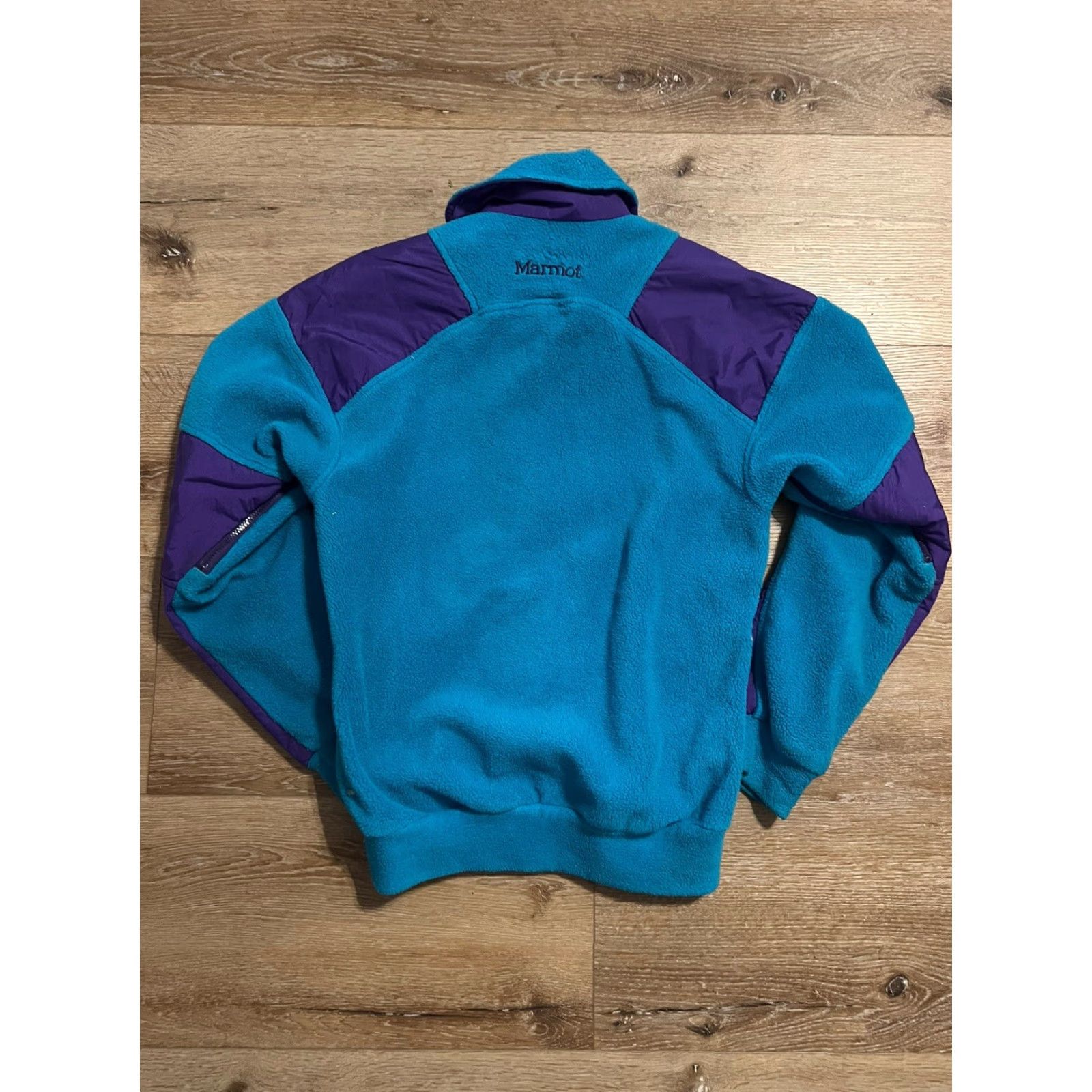 Marmot VINTAGE Marmot Womens Jacket 90s Fleece Zip Up Blue Purple sz Small - Basic Jacket Womens Exposure? Size S / US 4 / IT 40 - 2 Thumbnail