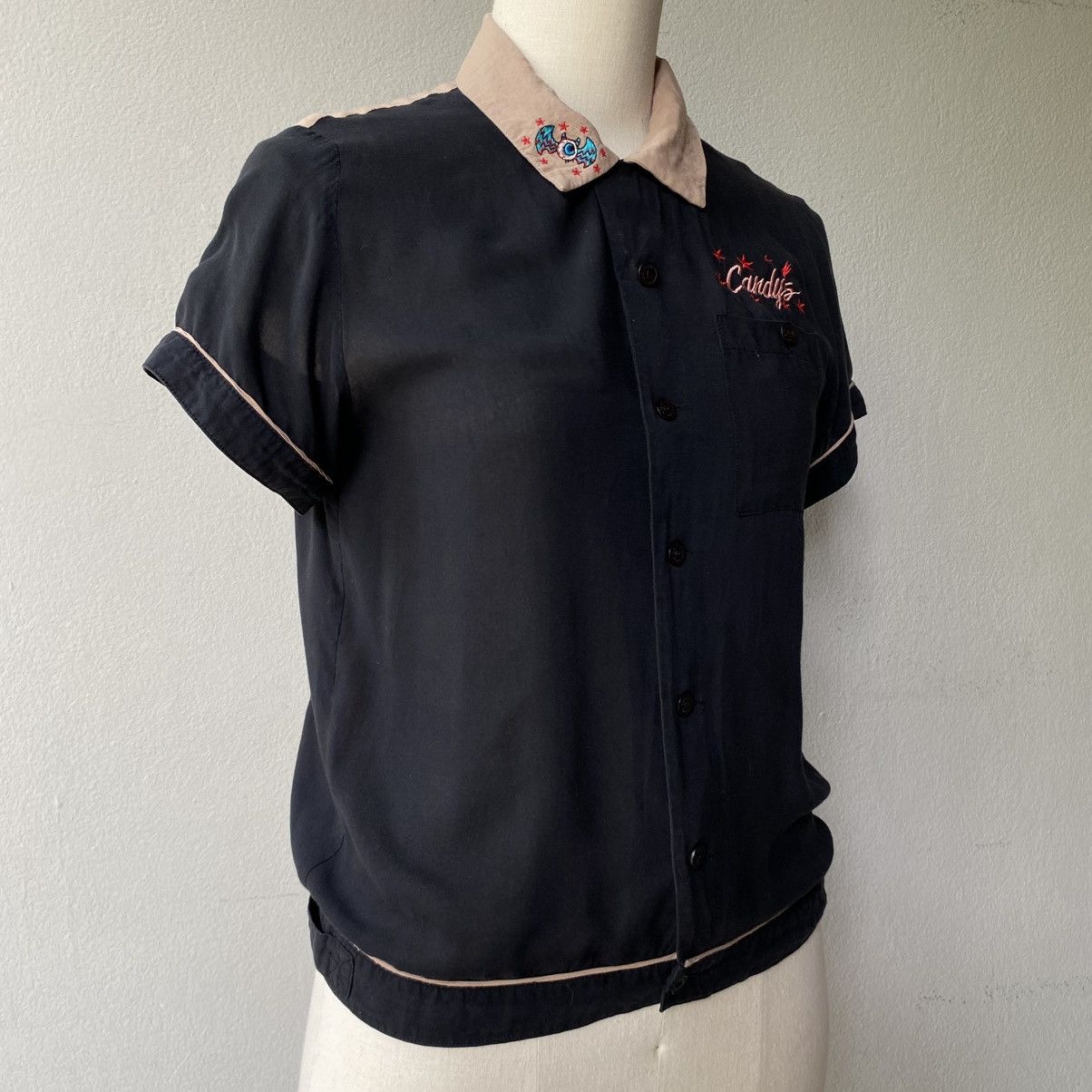 Japanese Brand Candy Stripper Jamming Lane Embroidered Bowling Shirt Size US M / EU 48-50 / 2 - 12 Thumbnail