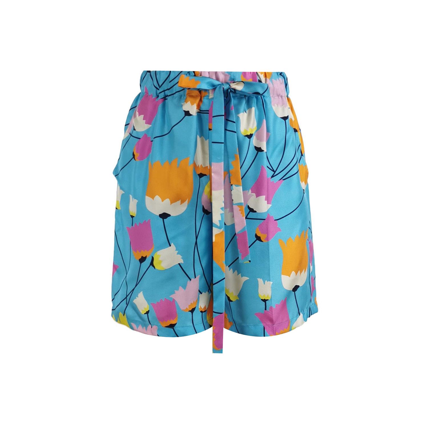 Gucci Gucci Floral Silk Tie Shorts Size 36 Size 25" / US 0 / IT 36 - 1 Thumbnail