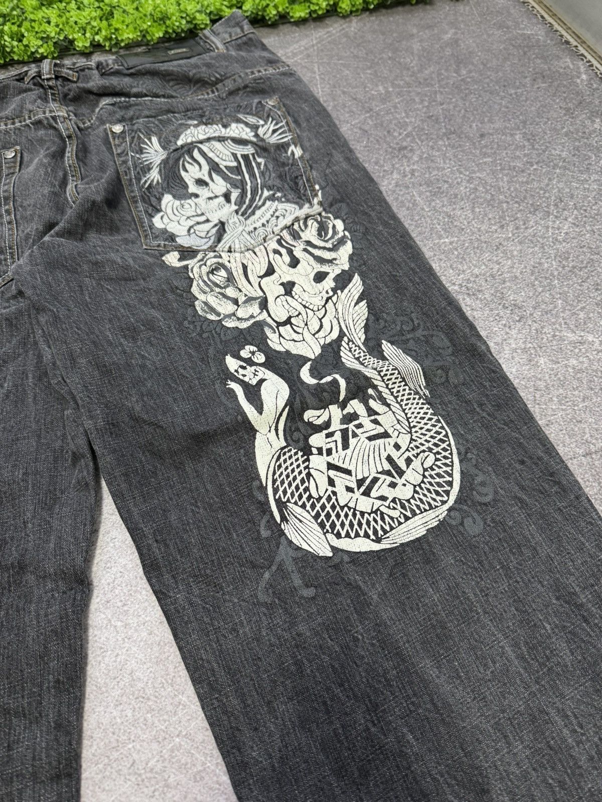 Japanese Brand distressed opium affliction style tribaldenim jeans Size US 34 / EU 50 - 7 Thumbnail