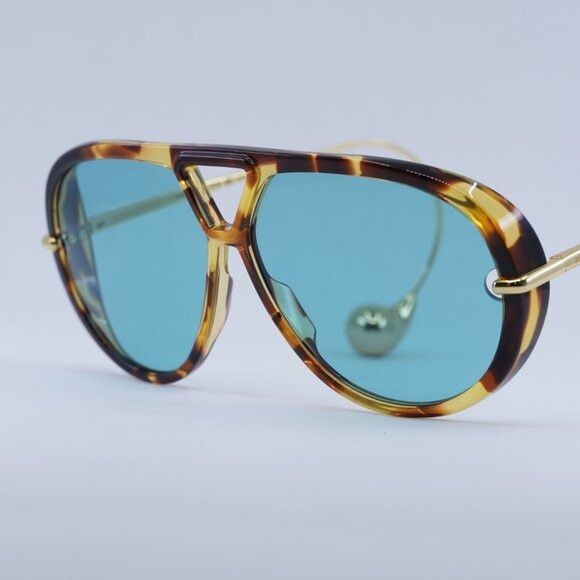 Bottega Veneta Bottega Veneta BV1273S 007 Sunglasses Havana/Gold Geometric Size ONE SIZE - 4 Thumbnail