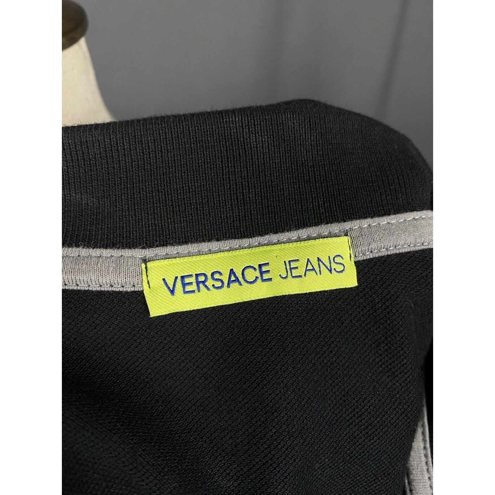 Versace Versace Big Logo Men's Black Polo T-Shirt Size 50 Size US M / EU 48-50 / 2 - 10 Thumbnail