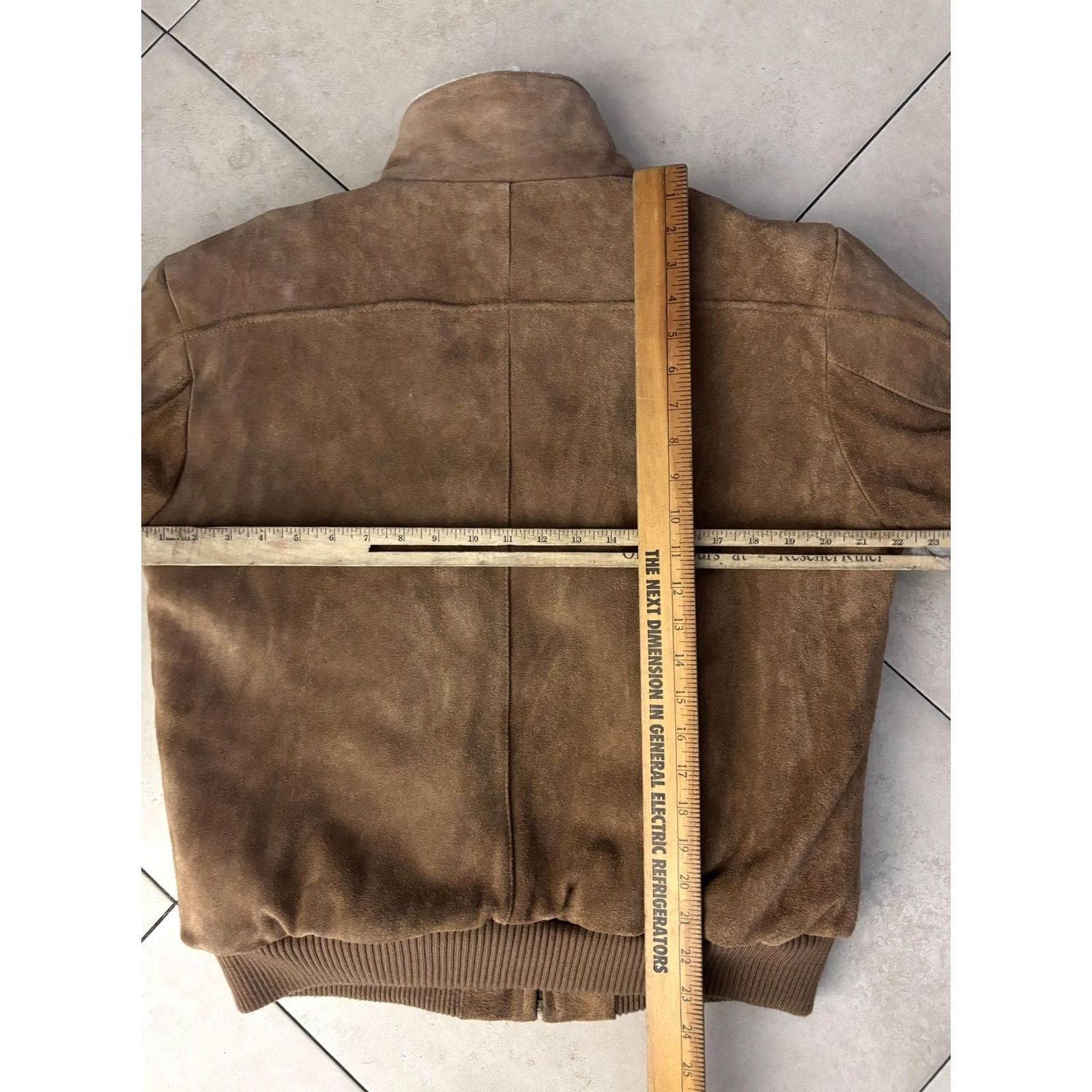 Vintage The Fox Collection Jacket Mens Small Brown Suede Sherpa Lined Bomber Zip Size US S / EU 44-46 / 1 - 6 Thumbnail