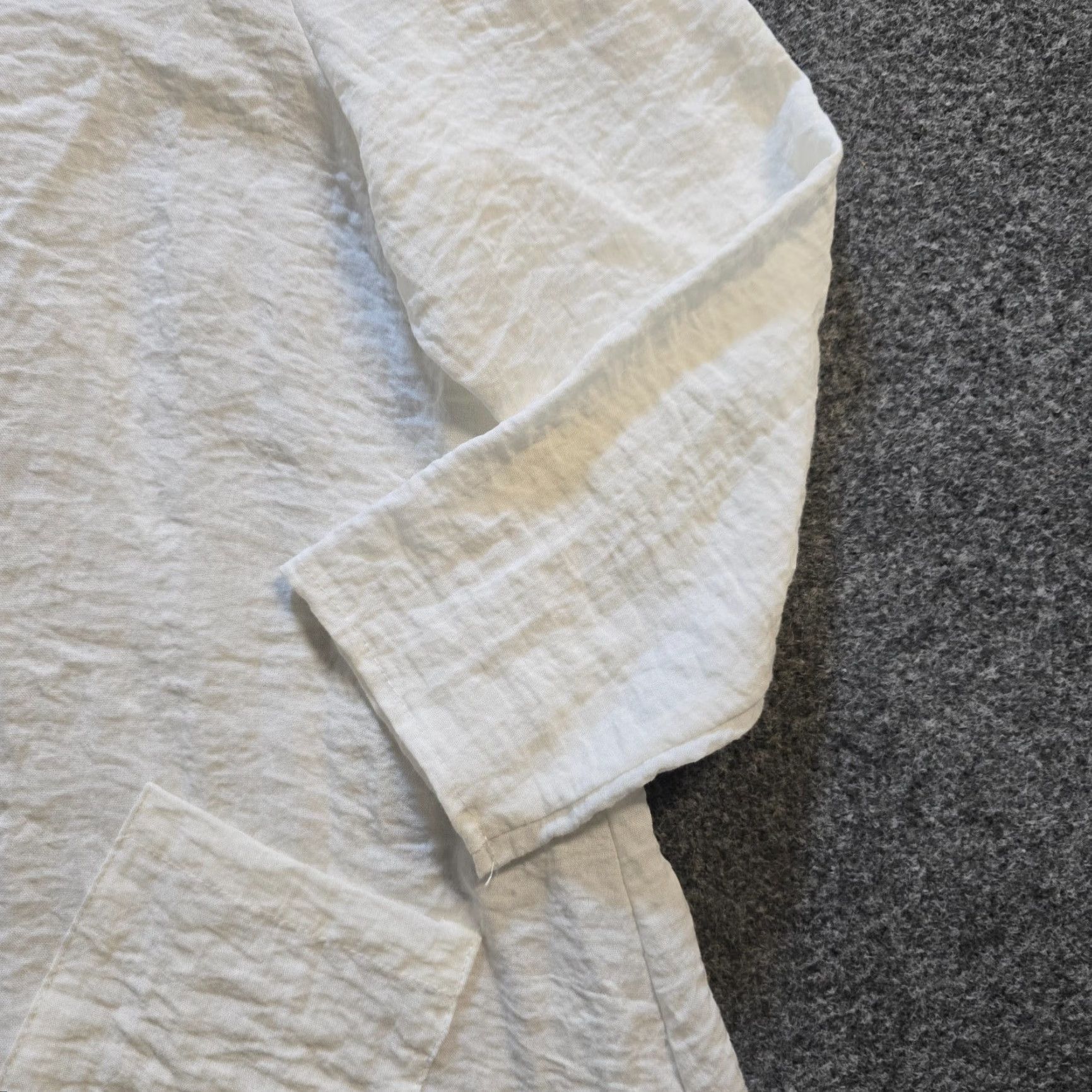 Vintage Lulu B Top Womens Size Small White Textured Button A Line Tunic Blouse Casual Size S / US 4 / IT 40 - 4 Thumbnail