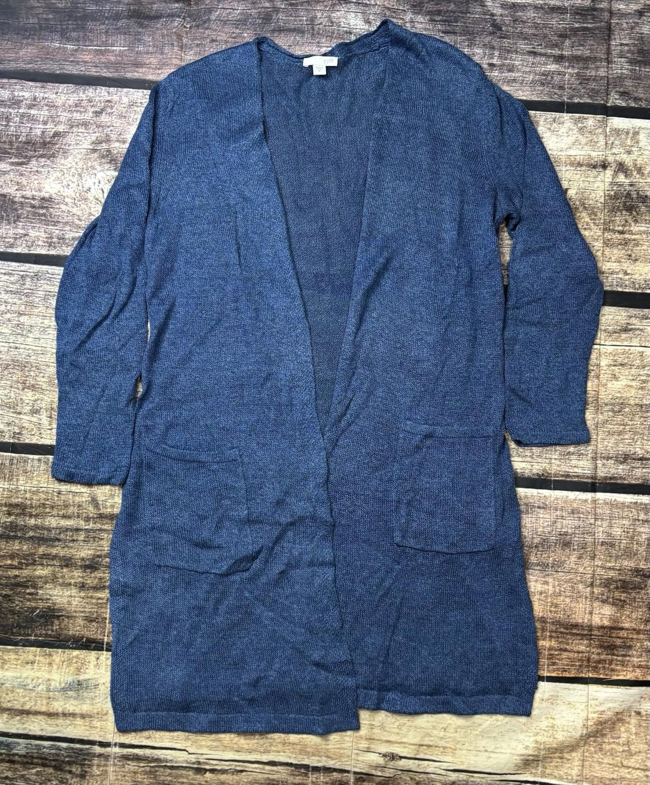 Other J Jill Cardigan Sweater Womens Medium Linen Blend Long Size M / US 6-8 / IT 42-44 - 1 Thumbnail