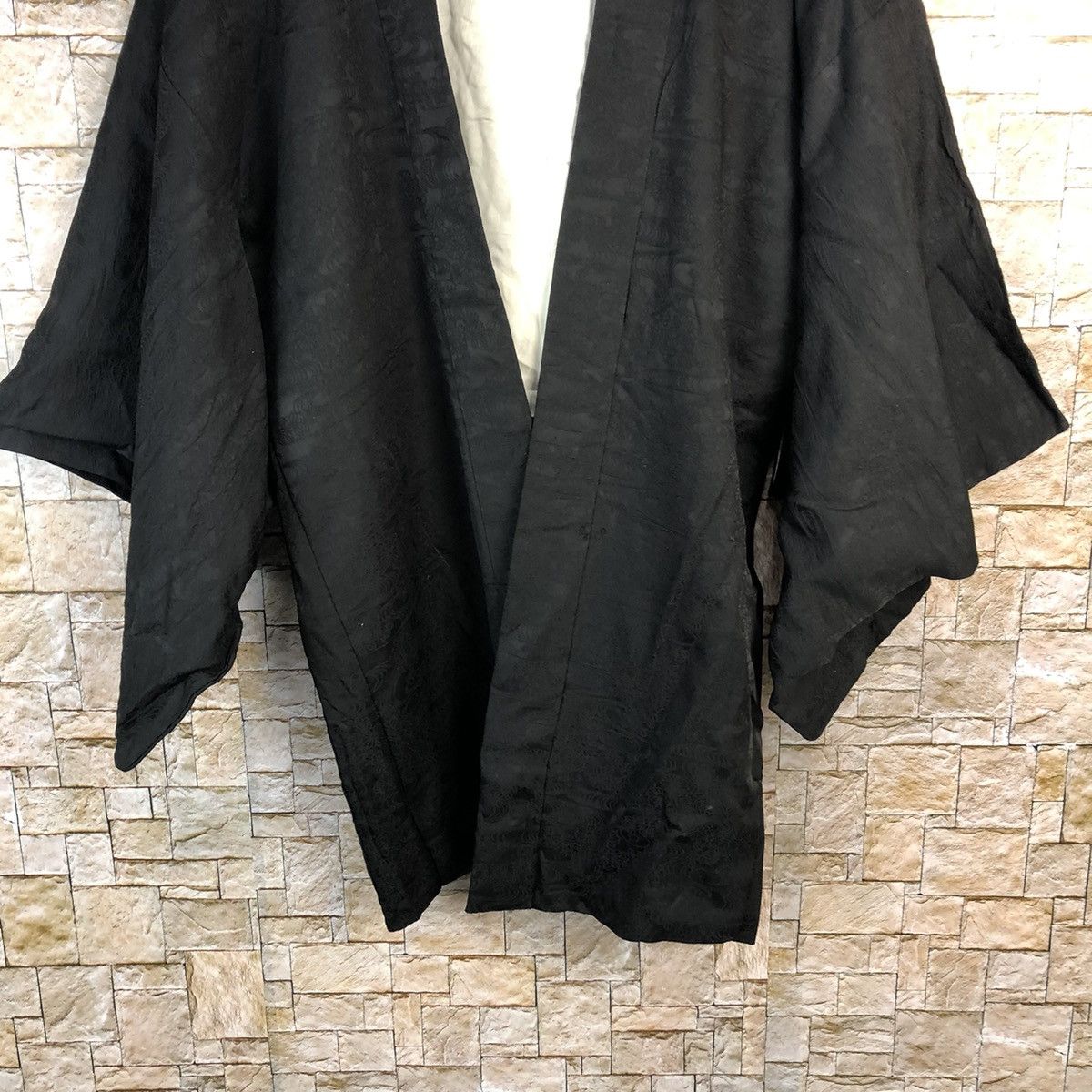 Vintage Japanes vintage cardigan Black Kimono #A807 Size US L / EU 52-54 / 3 - 3 Thumbnail