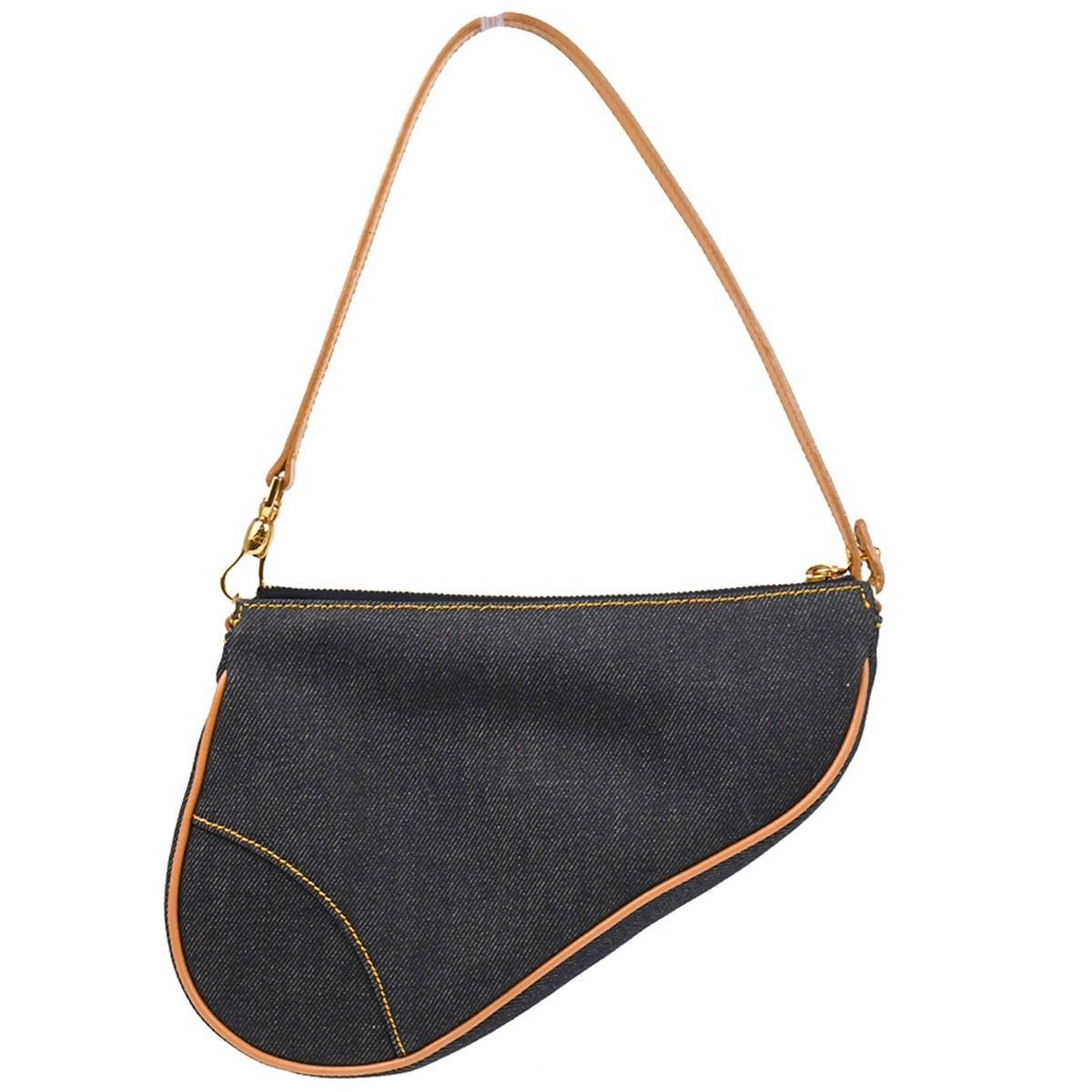 Dior Christian Dior Saddle Handbag Denim Size ONE SIZE - 1 Thumbnail