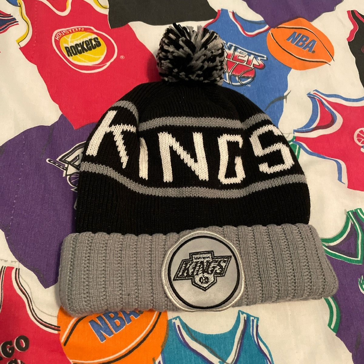 Mitchell & Ness × NHL Mitchell & Ness NHL Los Angeles Kings Hockey Knitted Beanie Size ONE SIZE - 1 Thumbnail