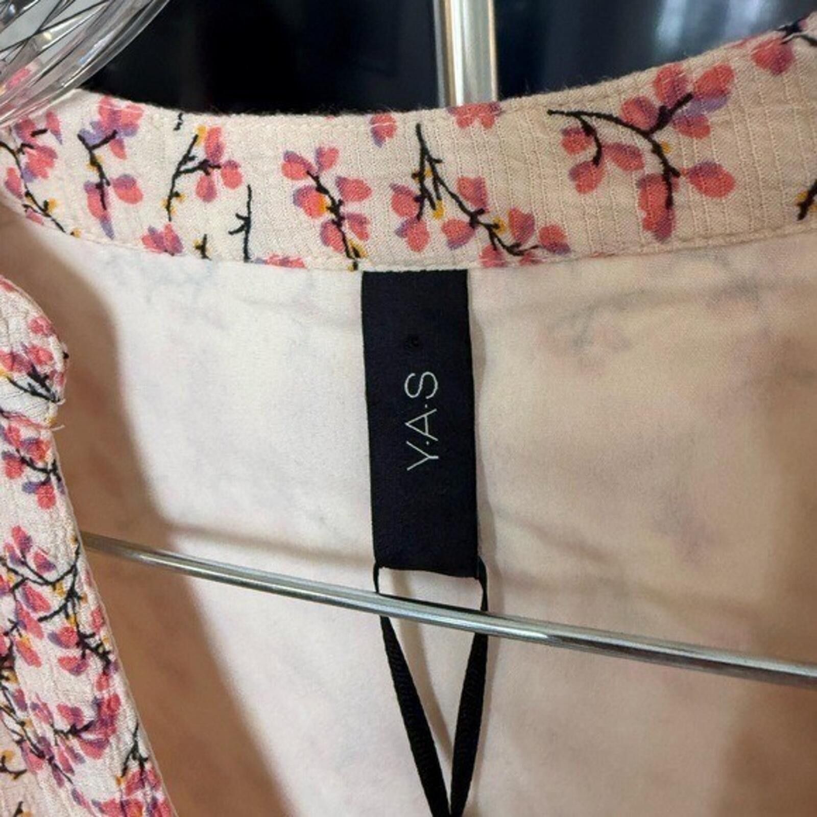 Yasuyuki Ishii Y.A.S YASCESARA Floral Mini Dress EU S Pink V-Neck Boho NWT Size S / US 4 / IT 40 - 5 Thumbnail