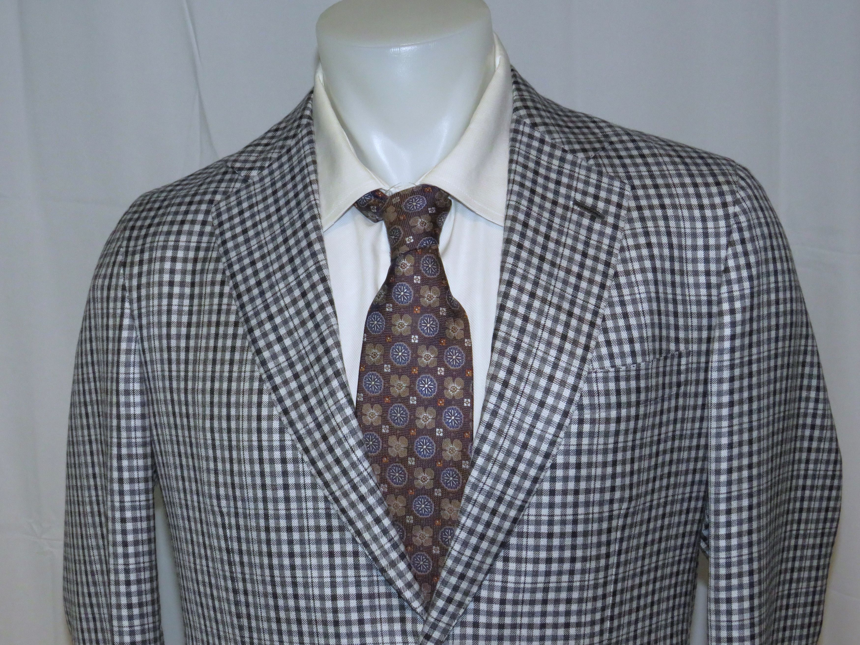 Brioni Piuma Sky Blue Check Cashmere Silk Two Button Blazer 40R NWT Size 40R - 2 Thumbnail