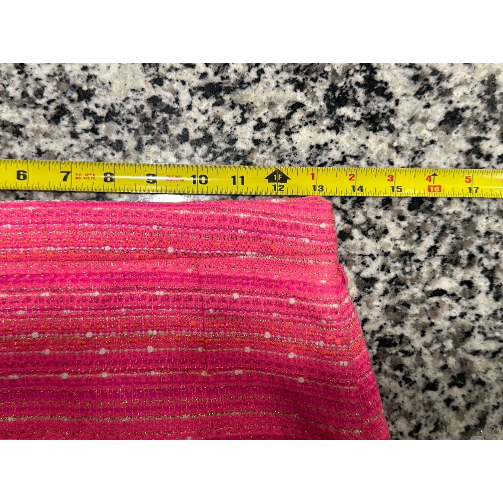 Lilly Pulitzer LILLY PULITZER Tweed Skirt Womens 4 Candy Pink Boucle Metallic Preppy Barbie Size 27" / US 4 / IT 40 - 4 Thumbnail