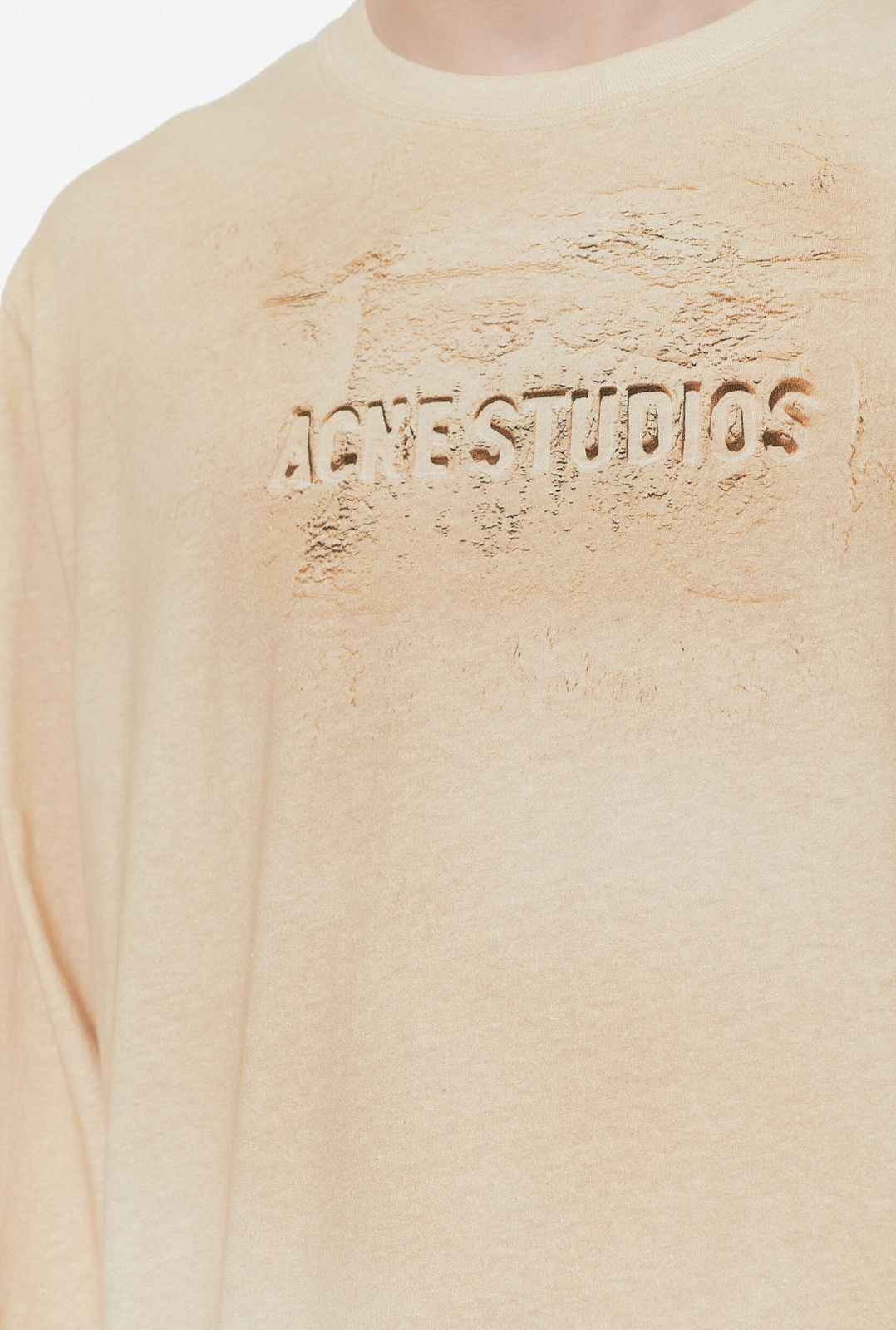Acne Studios Acne Studios Logo Distressed Cotton Jersey Tee Size US XL / EU 56 / 4 - 3 Thumbnail