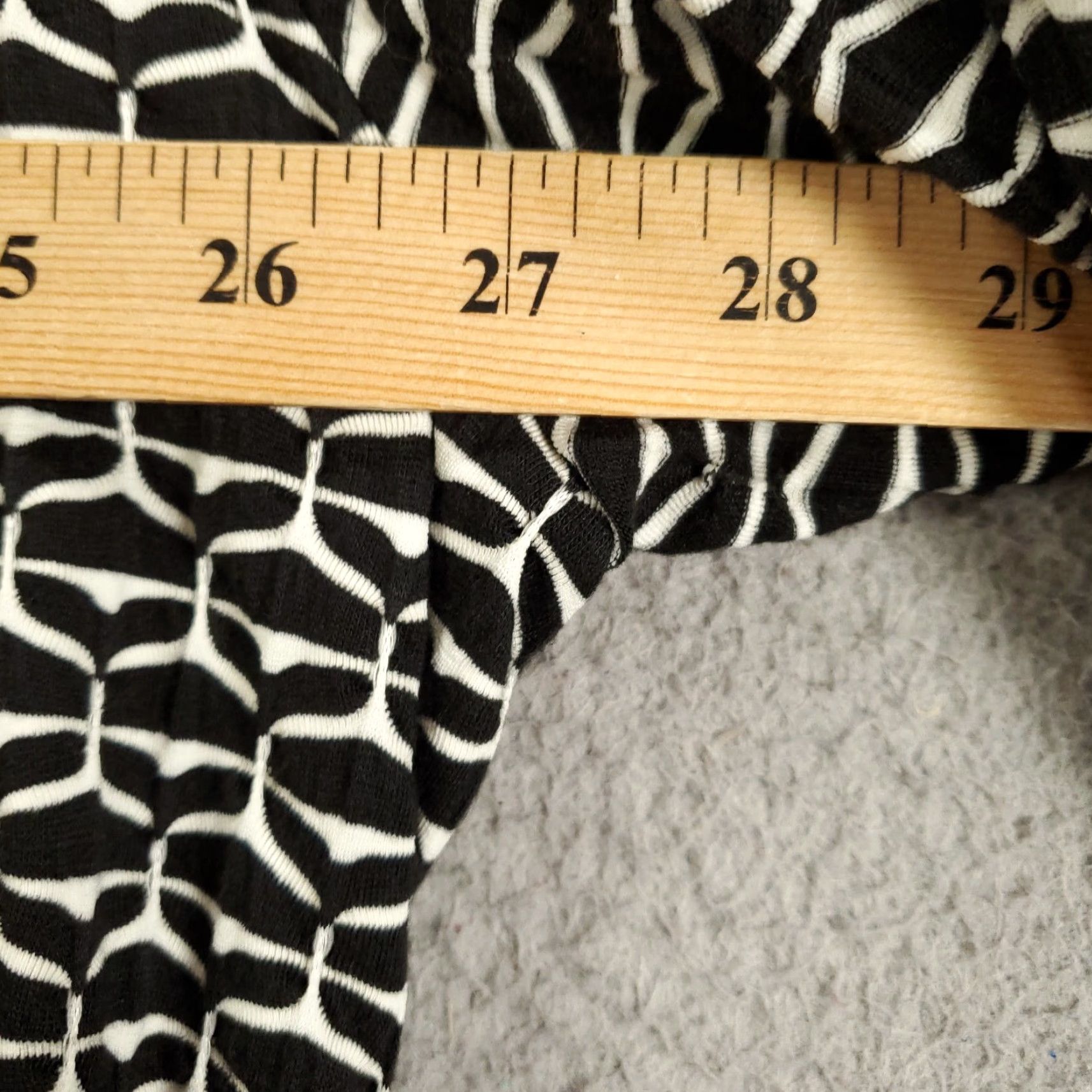 Vintage Chico's Cardigan Womens XL Black White Open Front Stretch Flow y Easywear Chicos 3 Size XL / US 12-14 / IT 48-50 - 4 Thumbnail