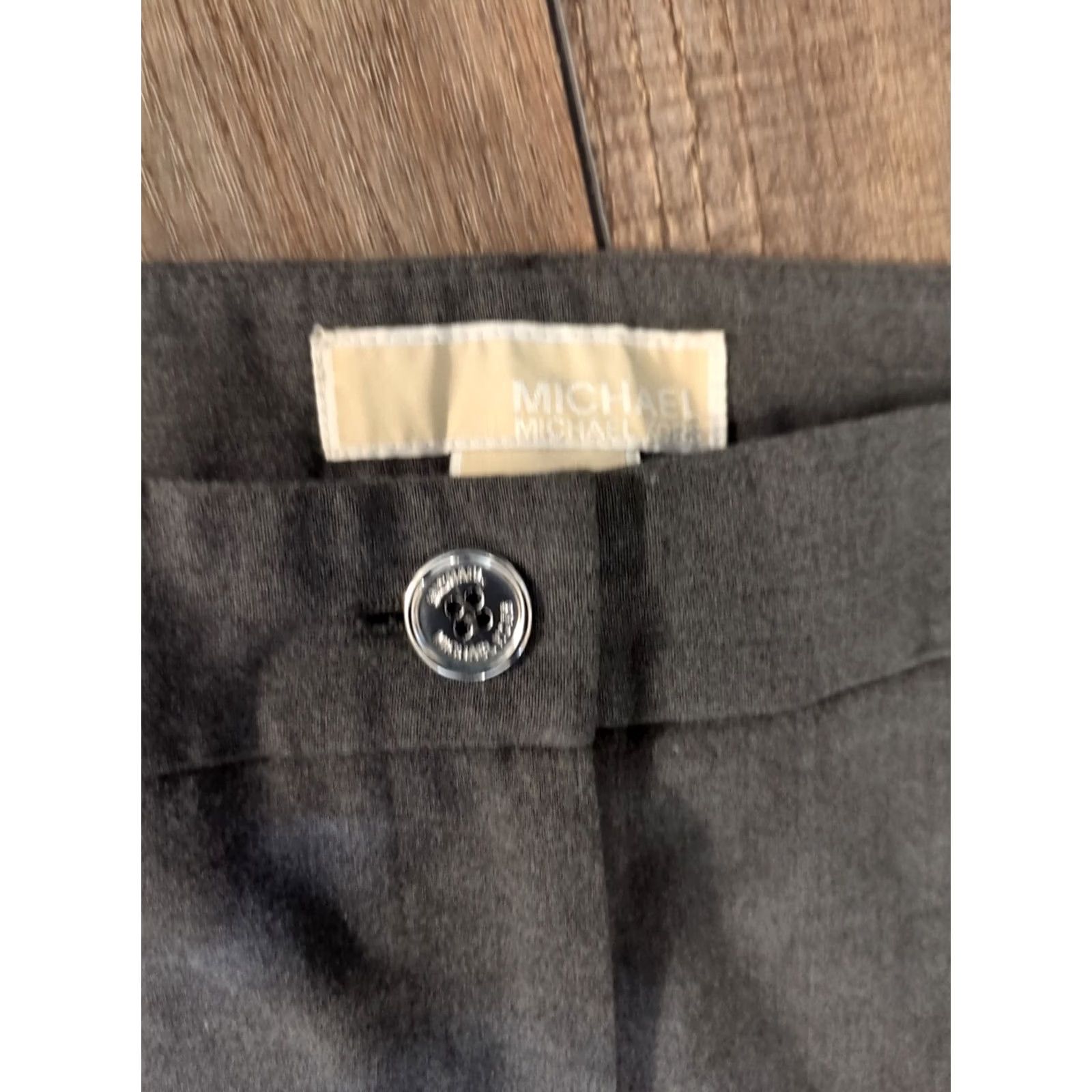 Michael Kors Michael Kors Womens Dress Pants Gray 10P Petite Pockets Polyester Blend Stretch Zipper Dress Pants Women Mens? Size 32" / US 10 / IT 46 - 2 Thumbnail